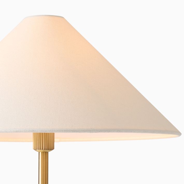 Diora Table & Floor Lamps - Linen Shade Modern Linear Style Sophisticated Accent T039