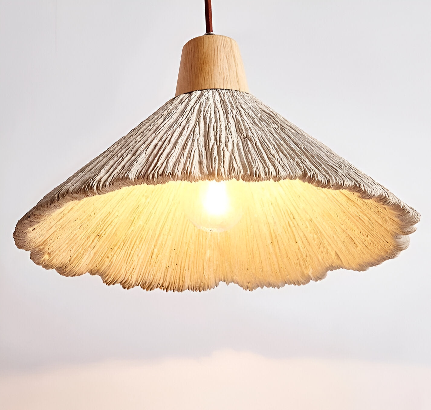 Cream Retro Wabi-Sabi LED Pendant Light D919