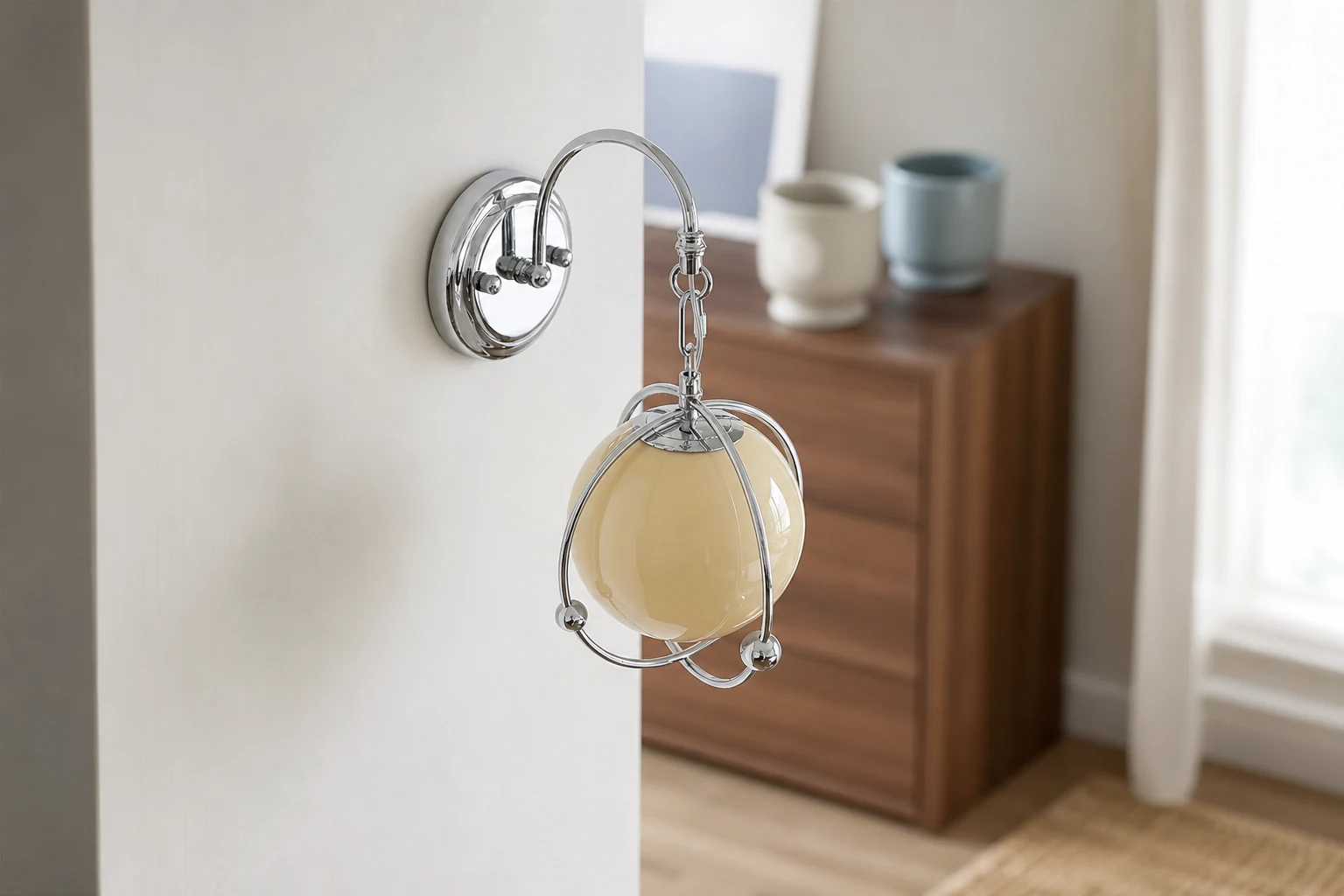 Lampa ścienna Saturn Hoop, produkt w kontekście, scena stylu życia
