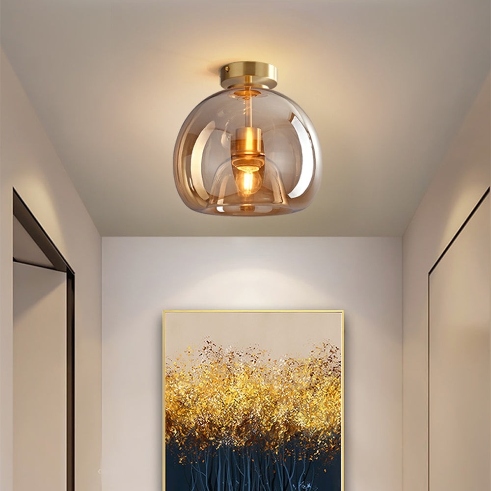 Retro Bubble Concave Glass Ceiling Lamp M104