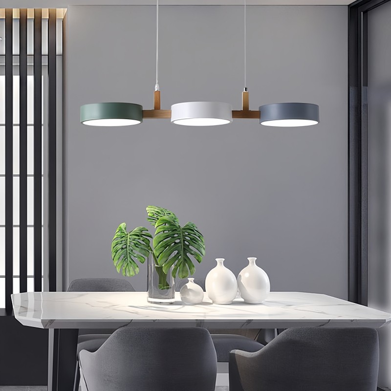 Nordic Modern Simple Macaron 3 Head Pendant Lamp M130