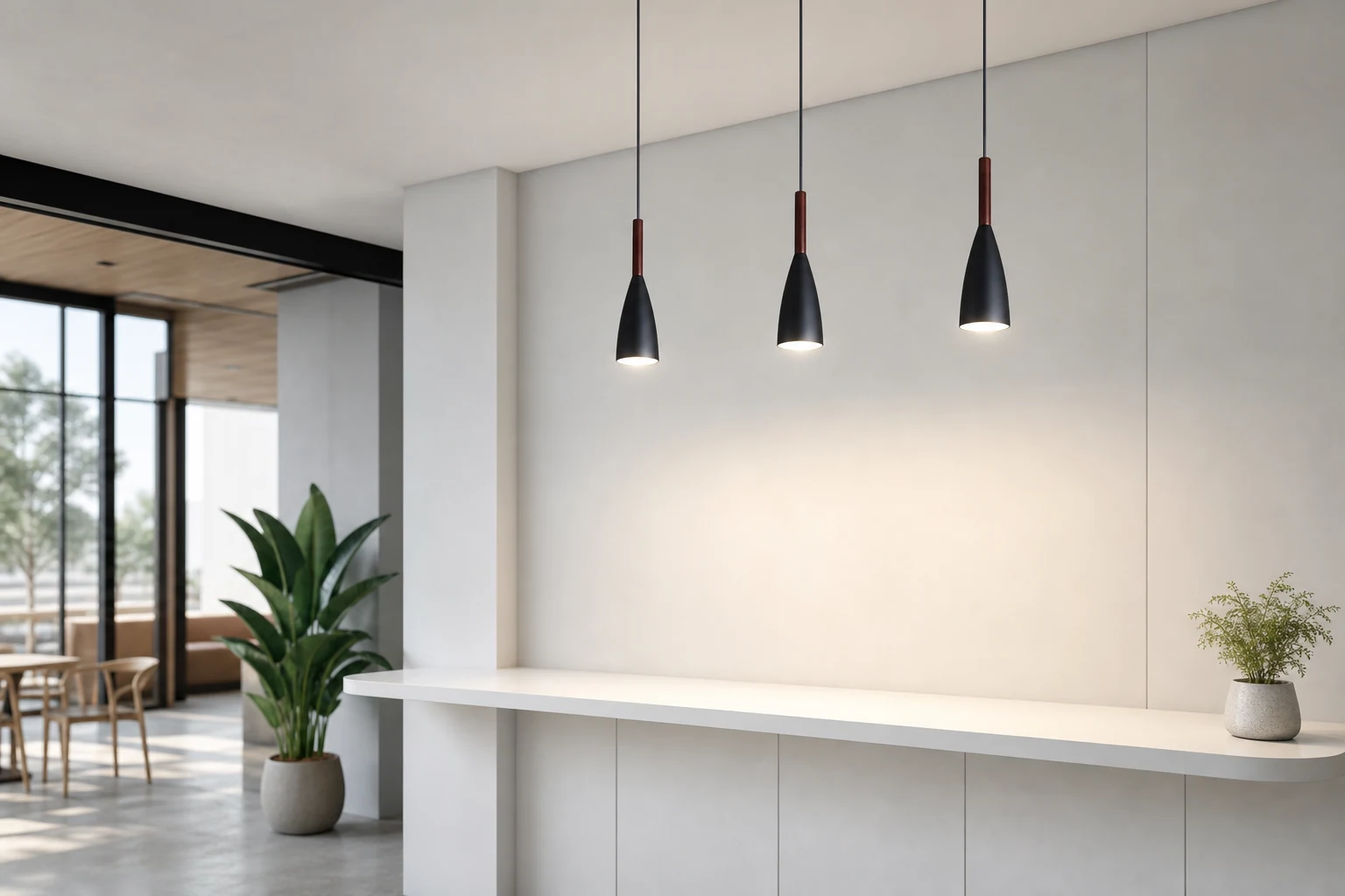 Avola Modern Hanging Light in a lifestyle interior scene
