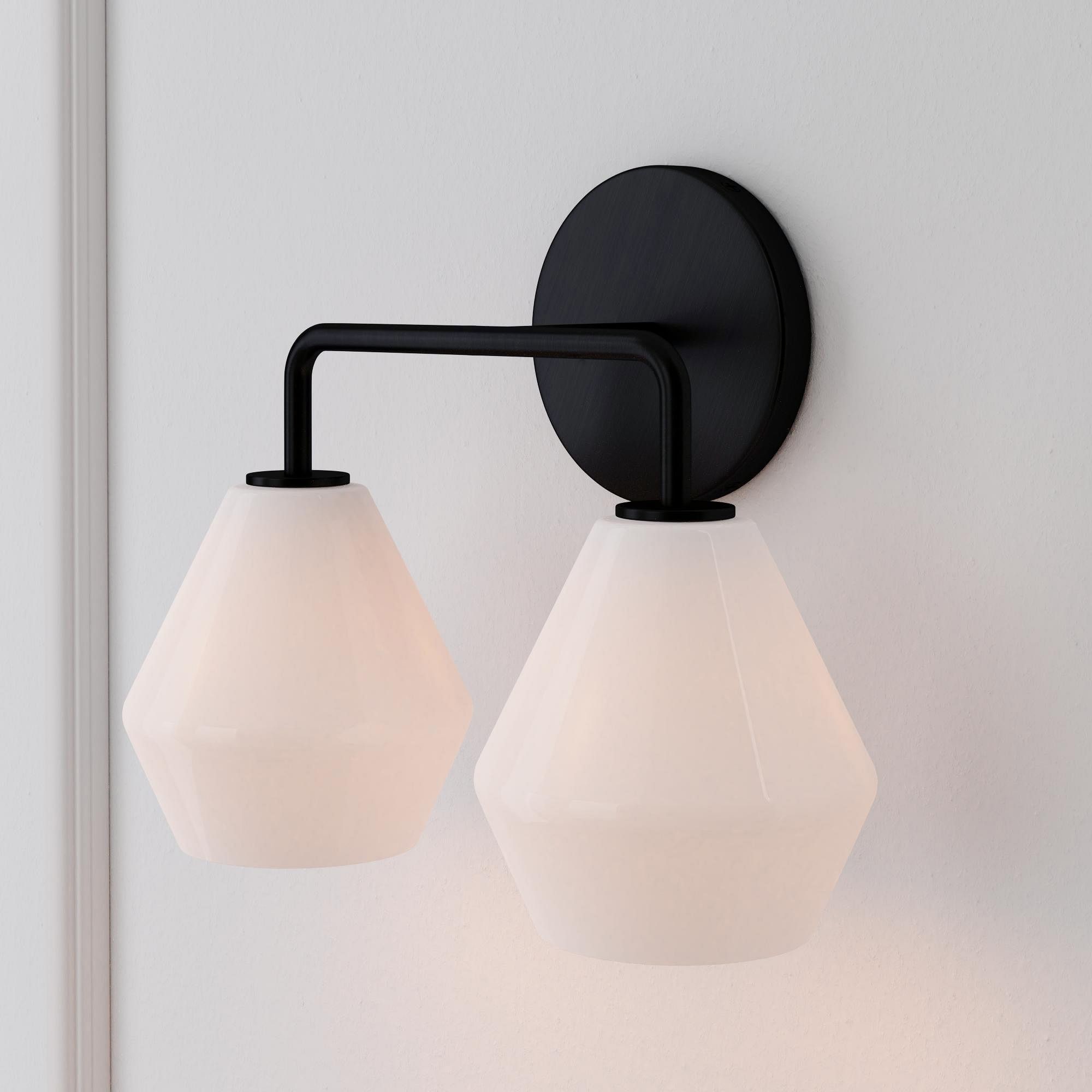 Merin Multi Head Dressing Table Wall Lamp - Metal And Glass Sculptural Lamp T186