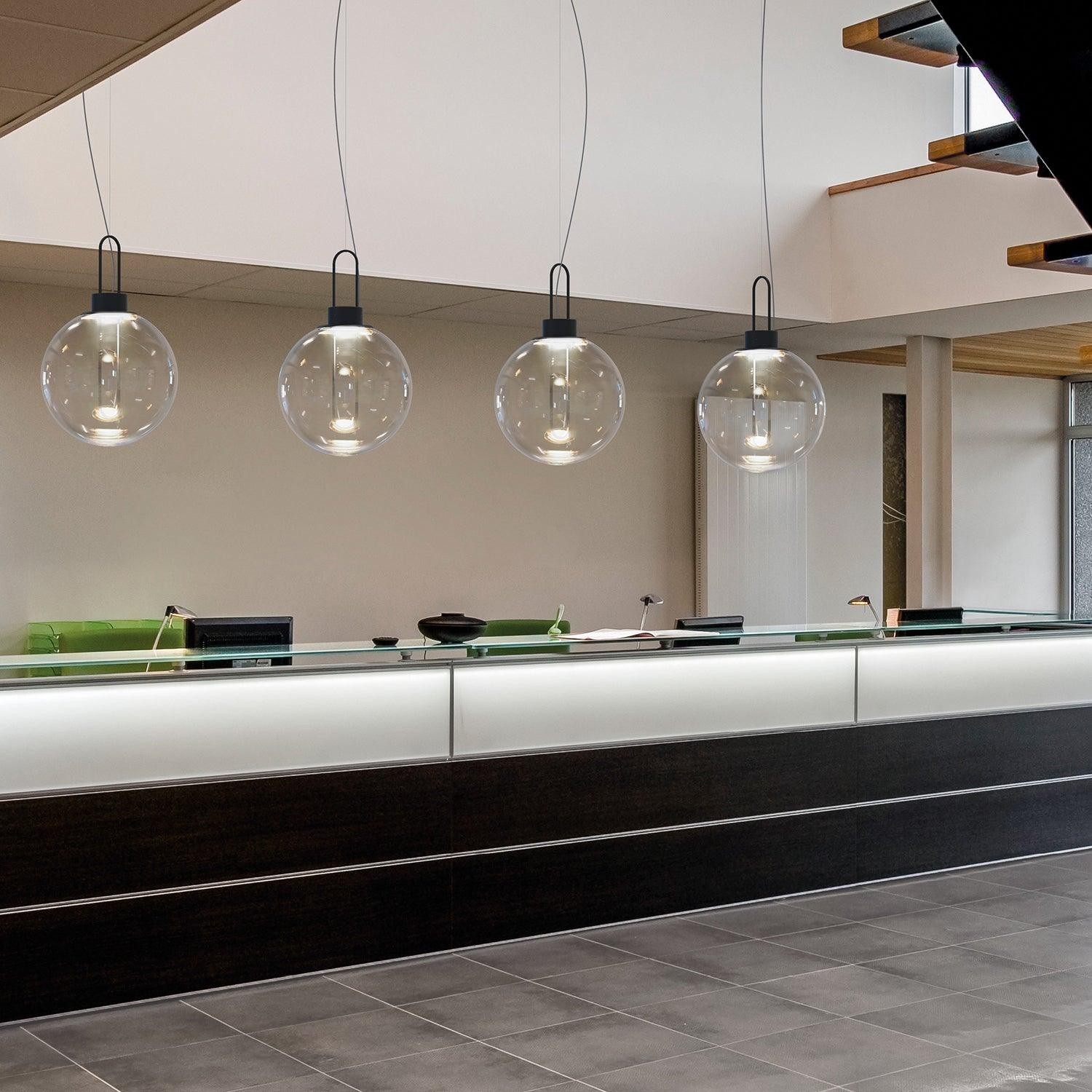 Clear Glass Orb Style Pendant Lamp M40