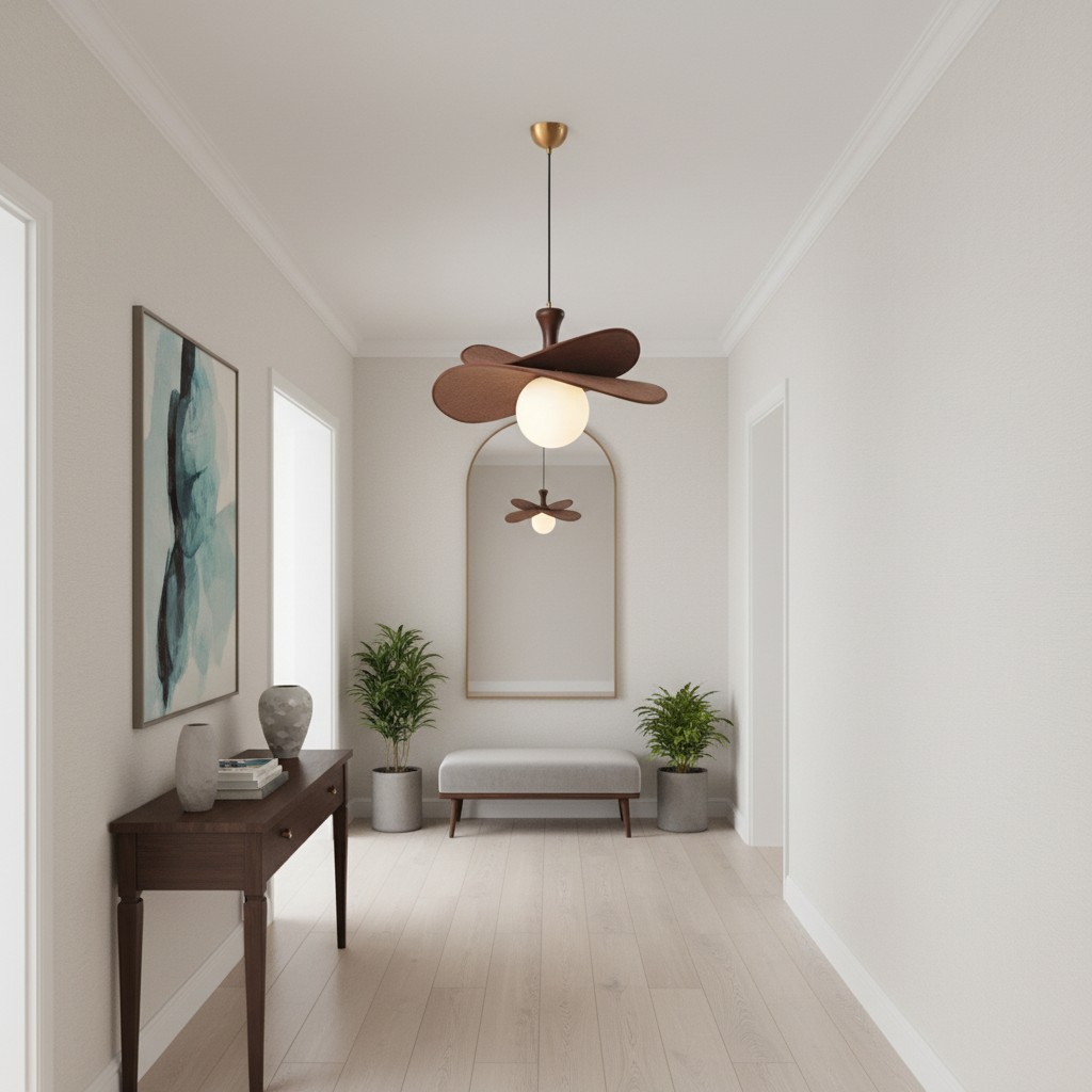 Orrise Blooming Petal Chandelier - Modern Metal and Wood for Living Rooms and Dining Rooms T529