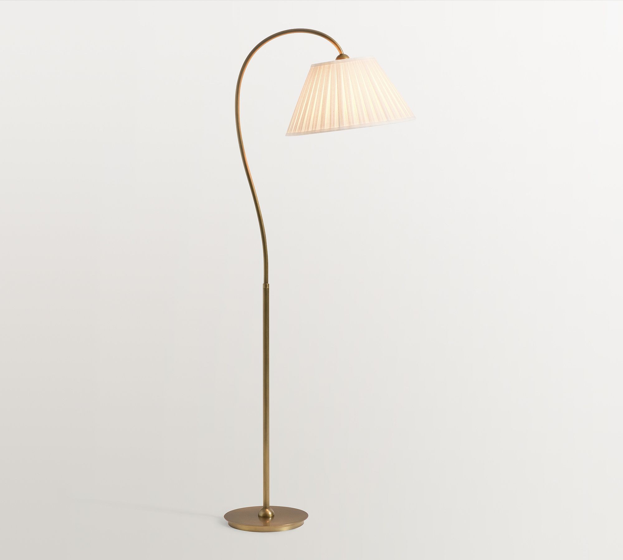 Luvora Pleated Shade Floor Lamp - Adjustable Linen Light in Farmhouse Style T034