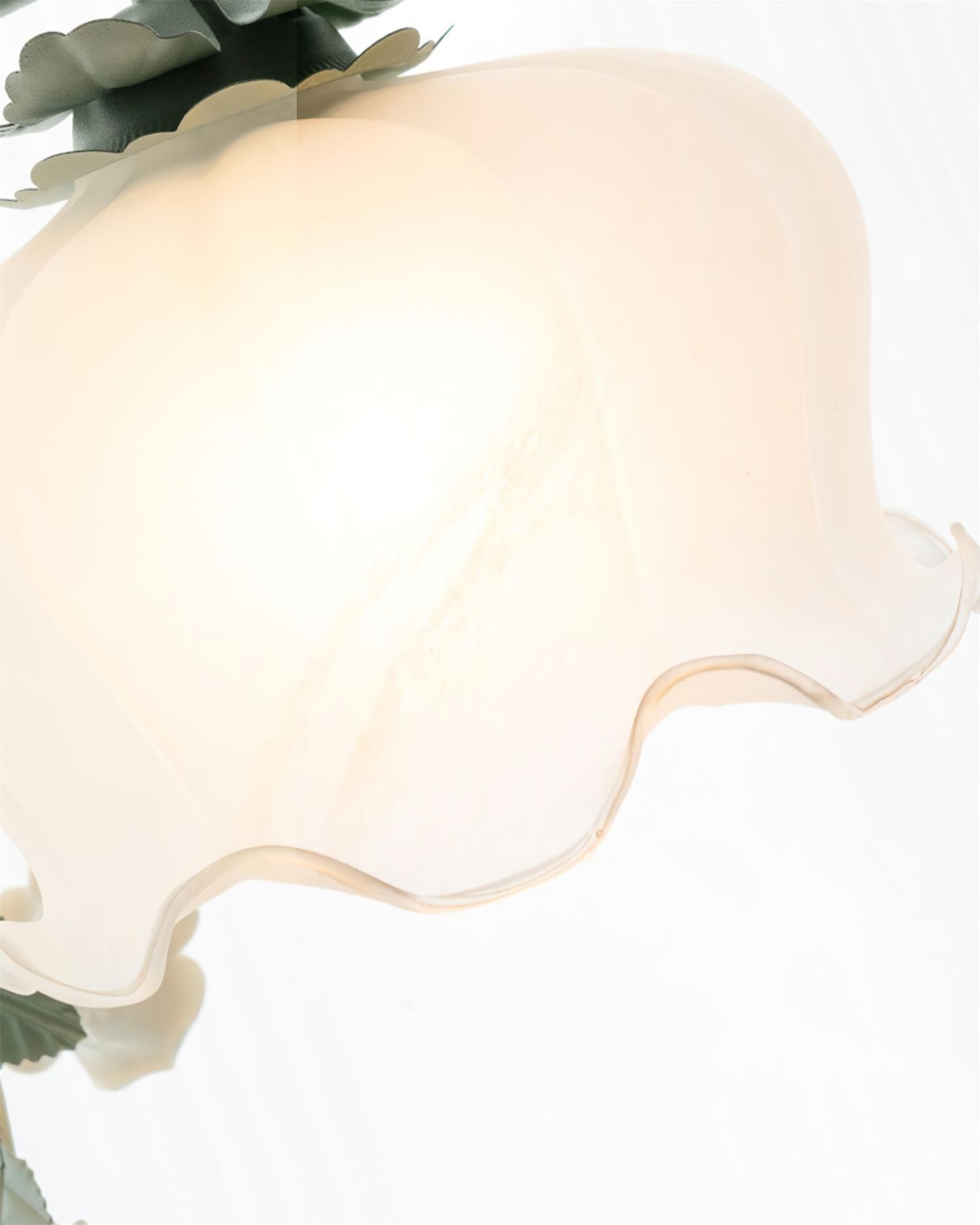 Green Pink White Rose Flower Table Lamp M209