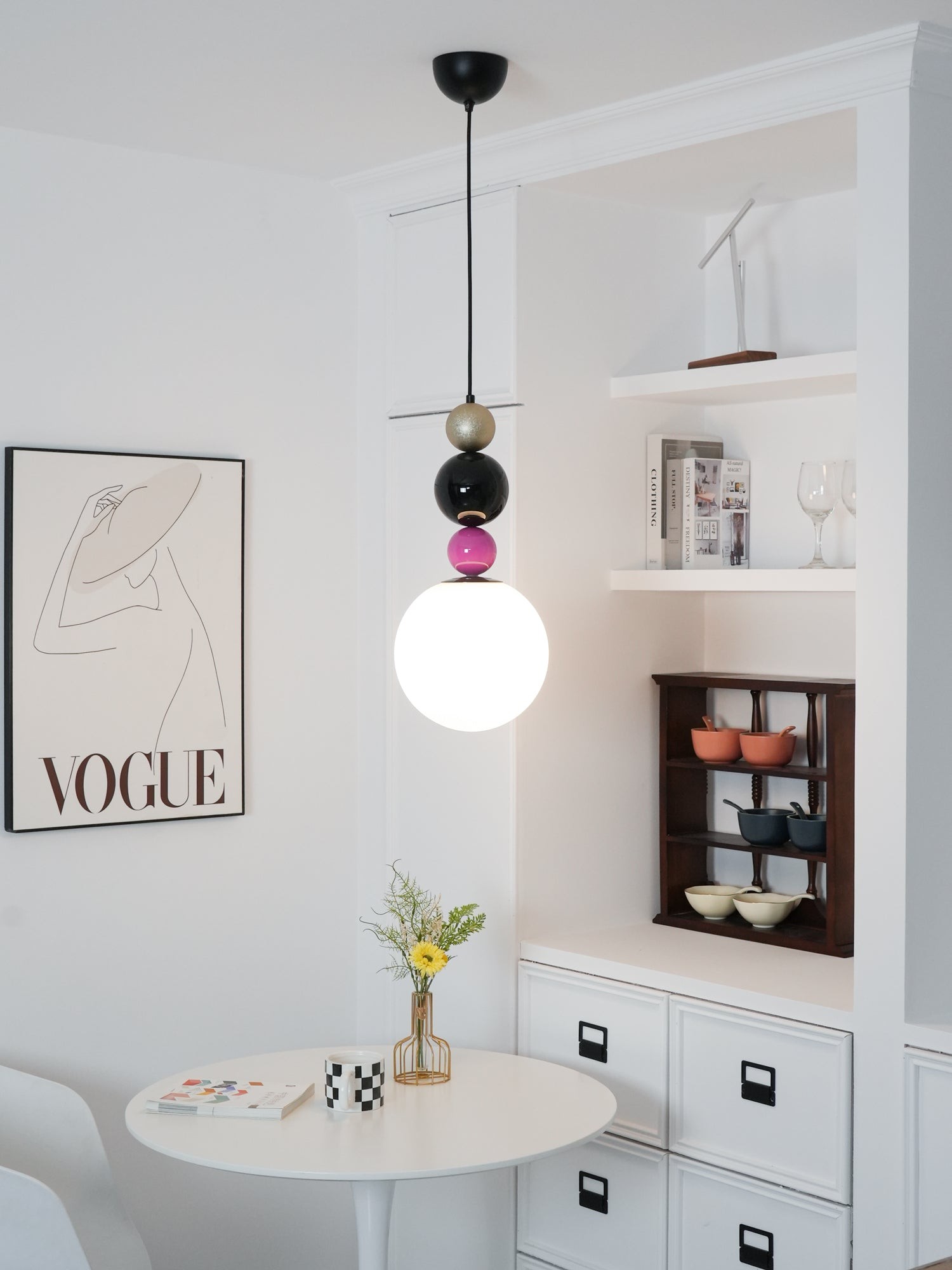 Round Balls Stacking Pink Pendant Lamp M522