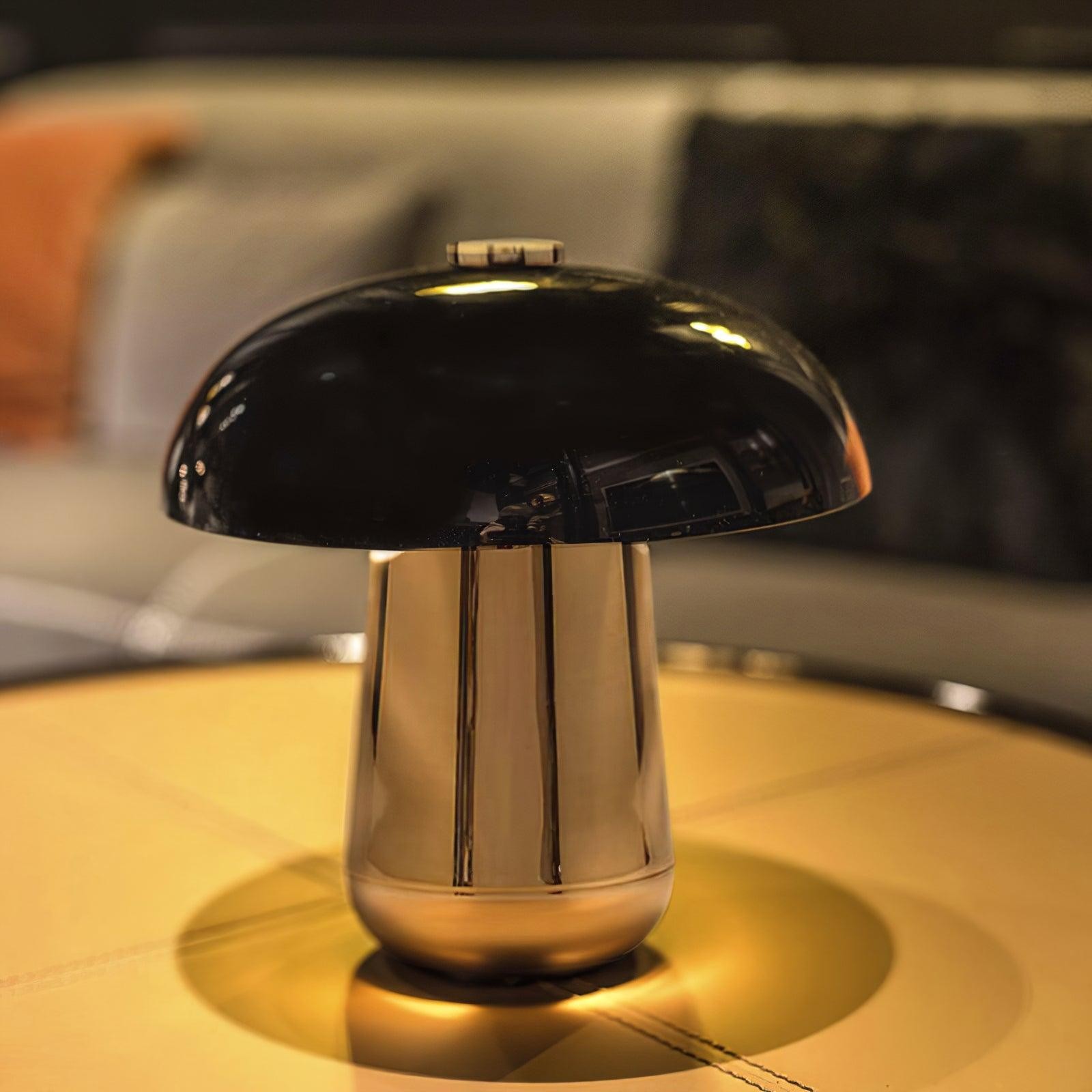 Metal Covered Mushroom Hollow Table Lamp M41