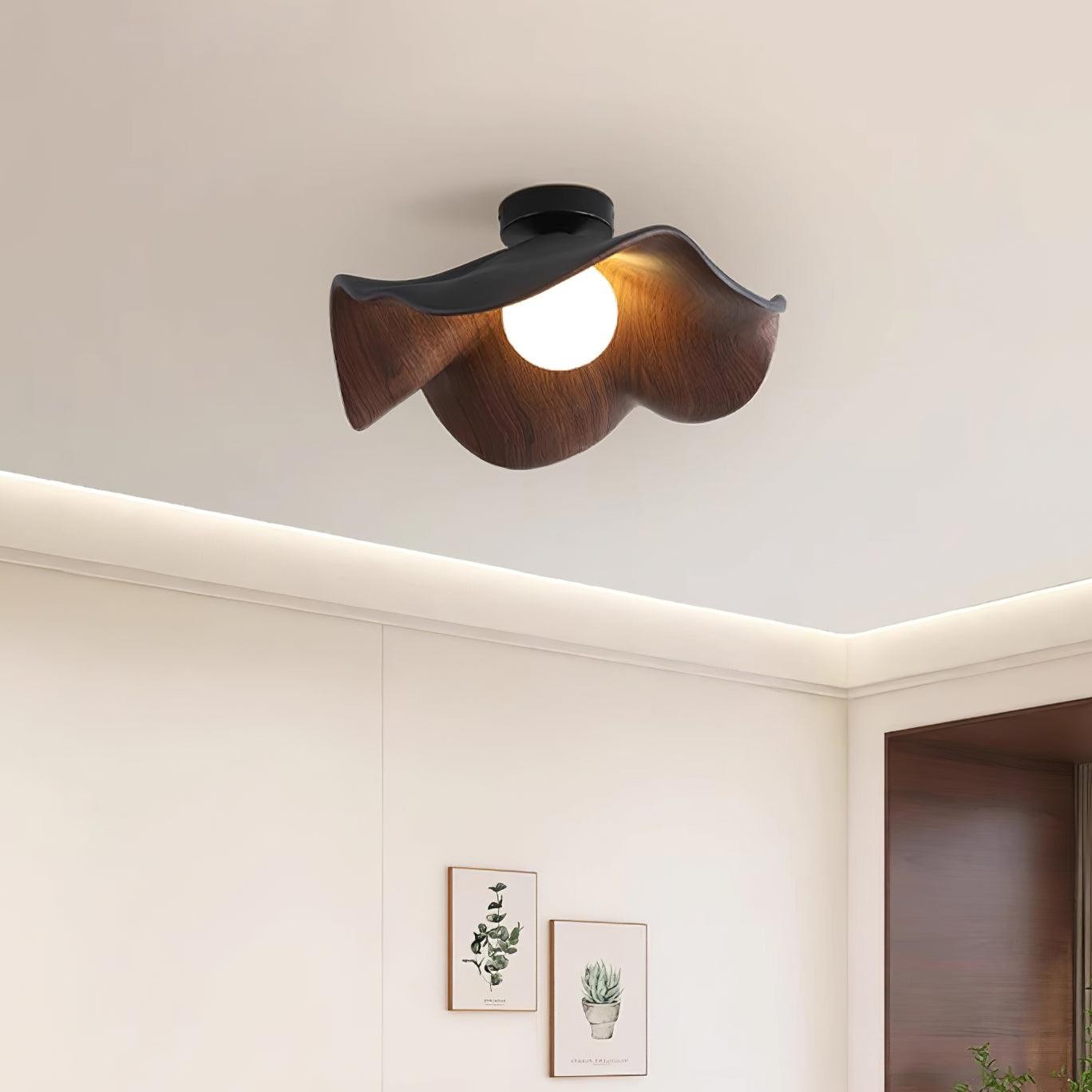 New Modern Simple Walnut Grain Ceiling Light M171