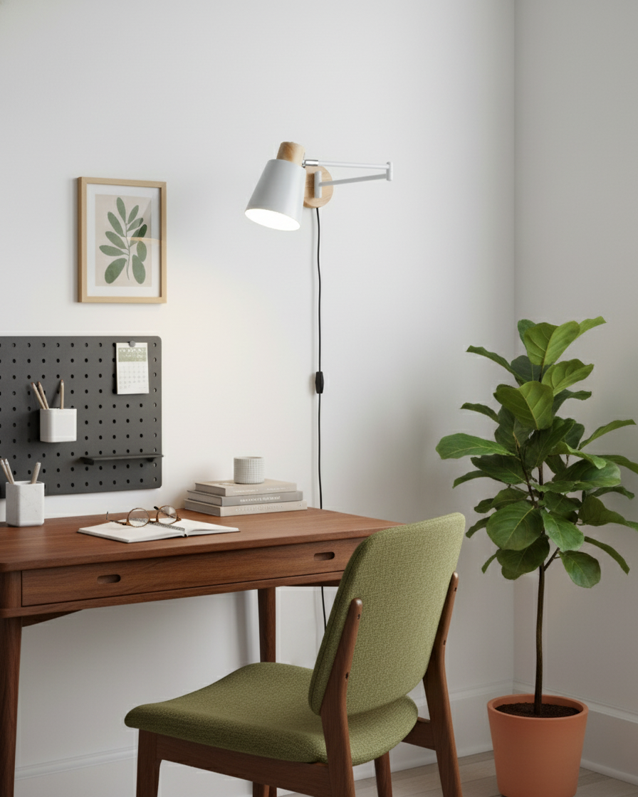 Collin Adjustable Plug In Wall Lamp D265