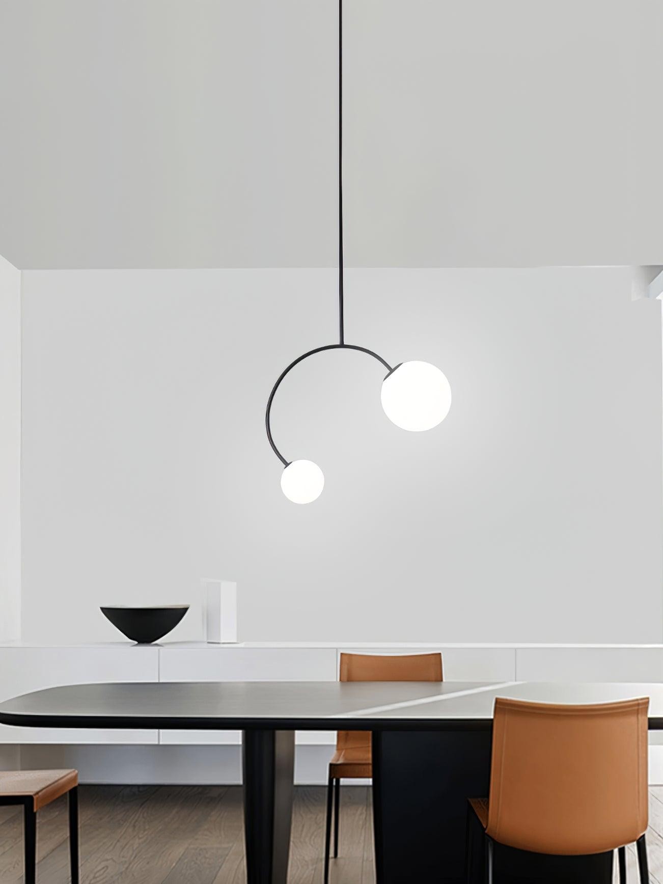 Creative Double Heads Glass Pendant Lamp M493