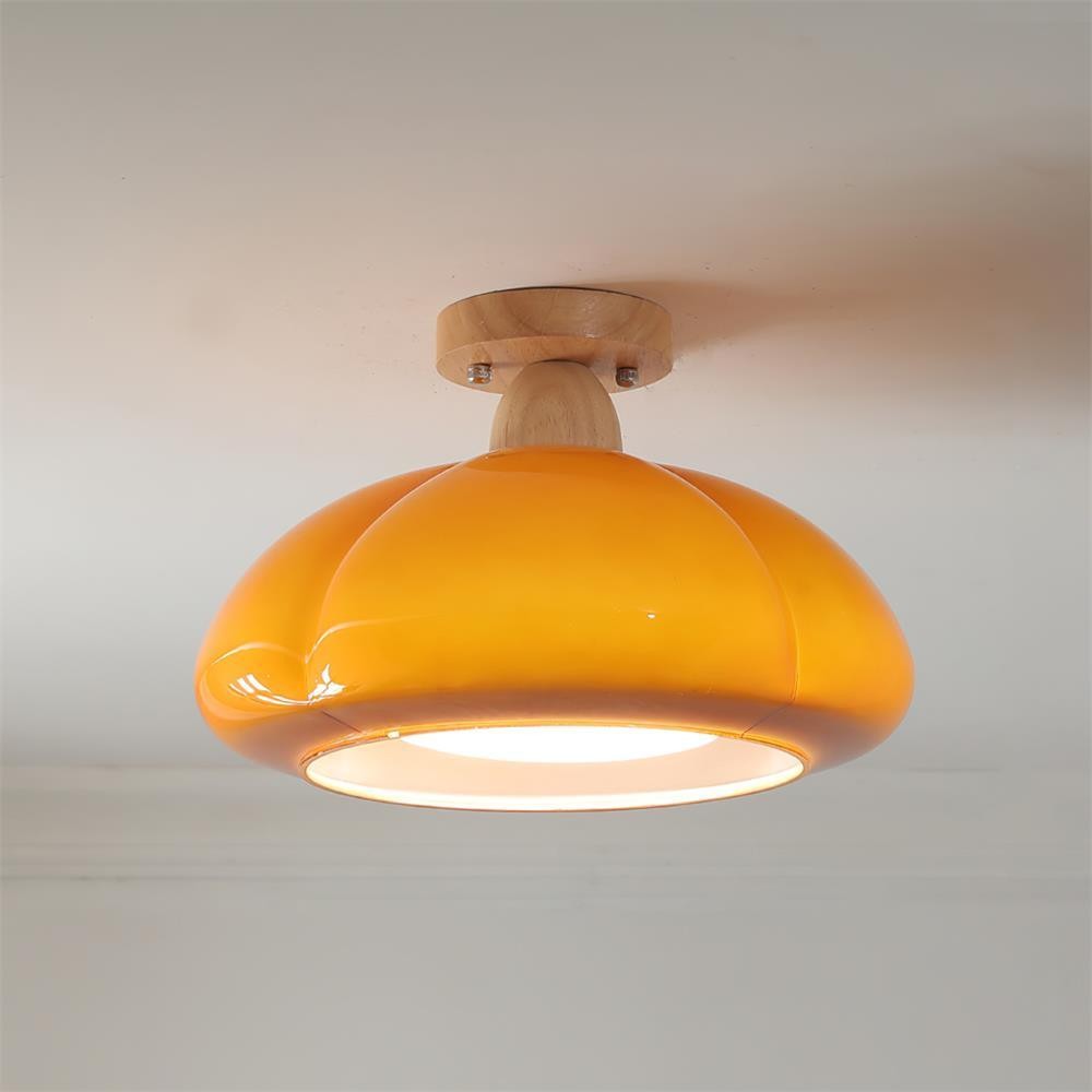 Pumpkin Glass Pendant Light For Kitchen M273