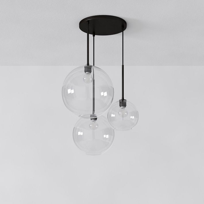 Selvion Minimalist Crystal Chandelier - Handcrafted Glass Sculptural Lighting Fixture T150