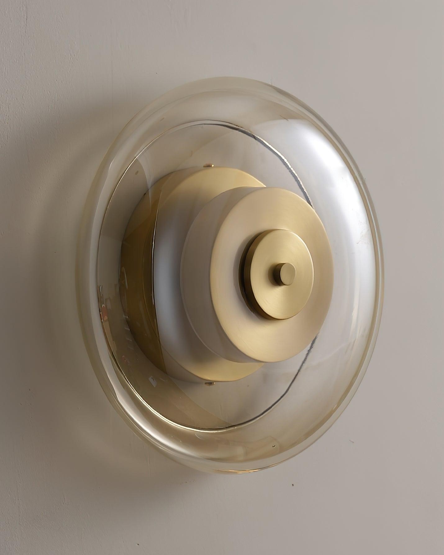 Postmodern Brass Glass Wall Lamp M214