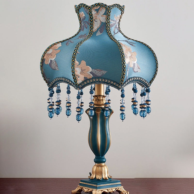 Palace Floral Resin Carved Base Table Lamp M16