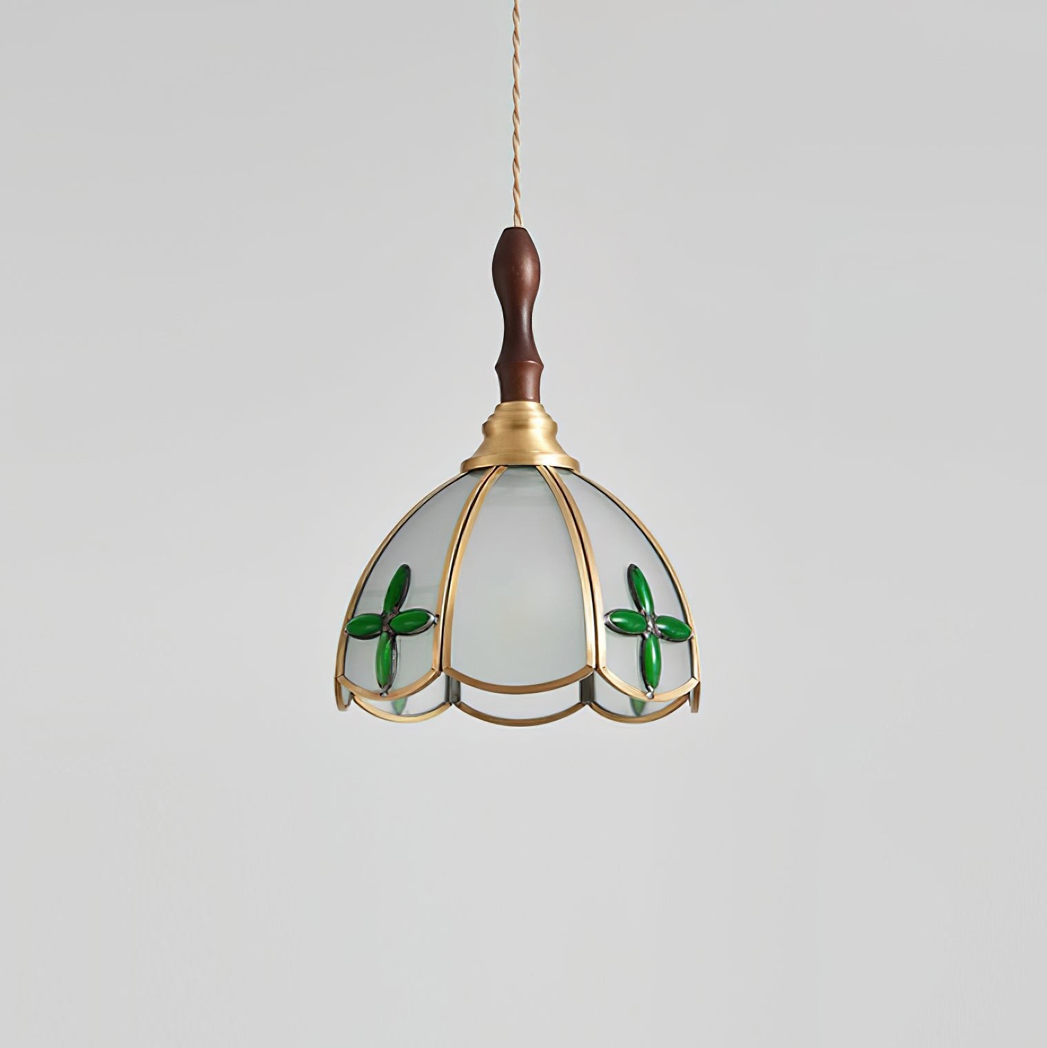 Vintage Tiffany Stanied Glass Pendant Lamp M336