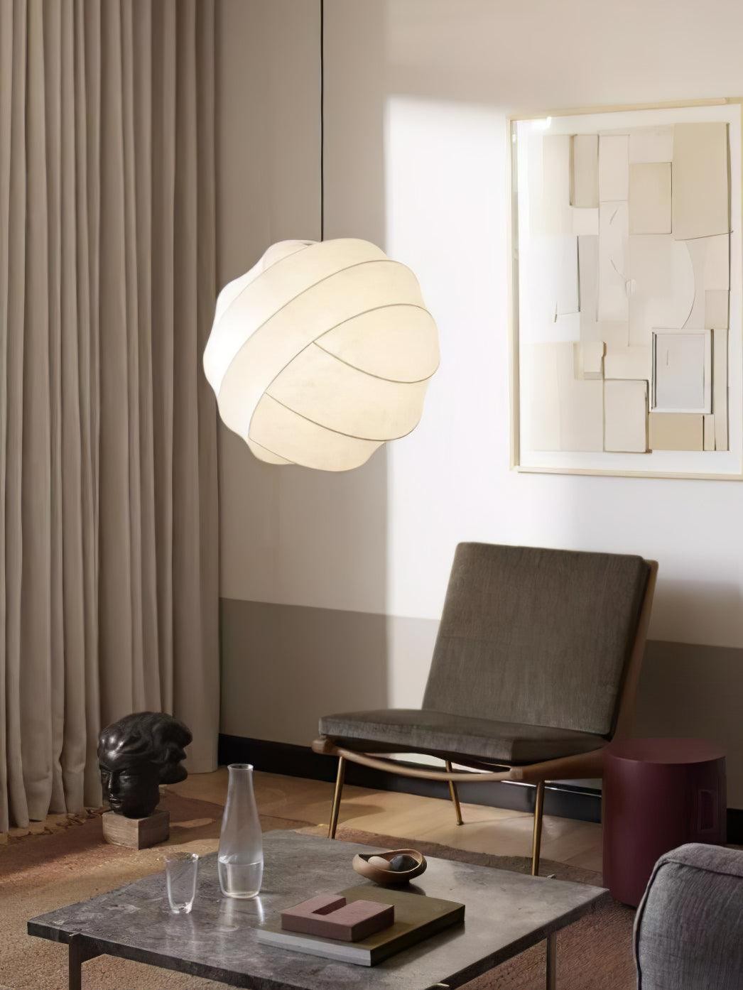 Wabi-Sabi Style Fiber Cocoon Pendant Lamp M505