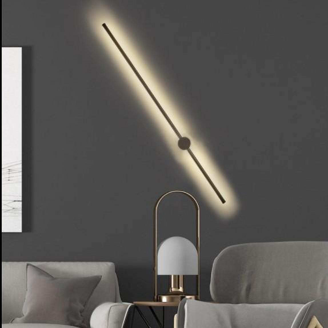 Modern Industrial Black Linear LED Wall Light