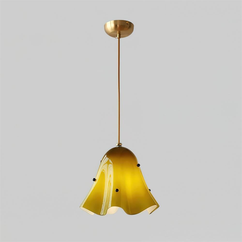Bellina Artistic Glass Pendant Light - Modern Bloom Inspired Hanging Ceiling Lamp T279