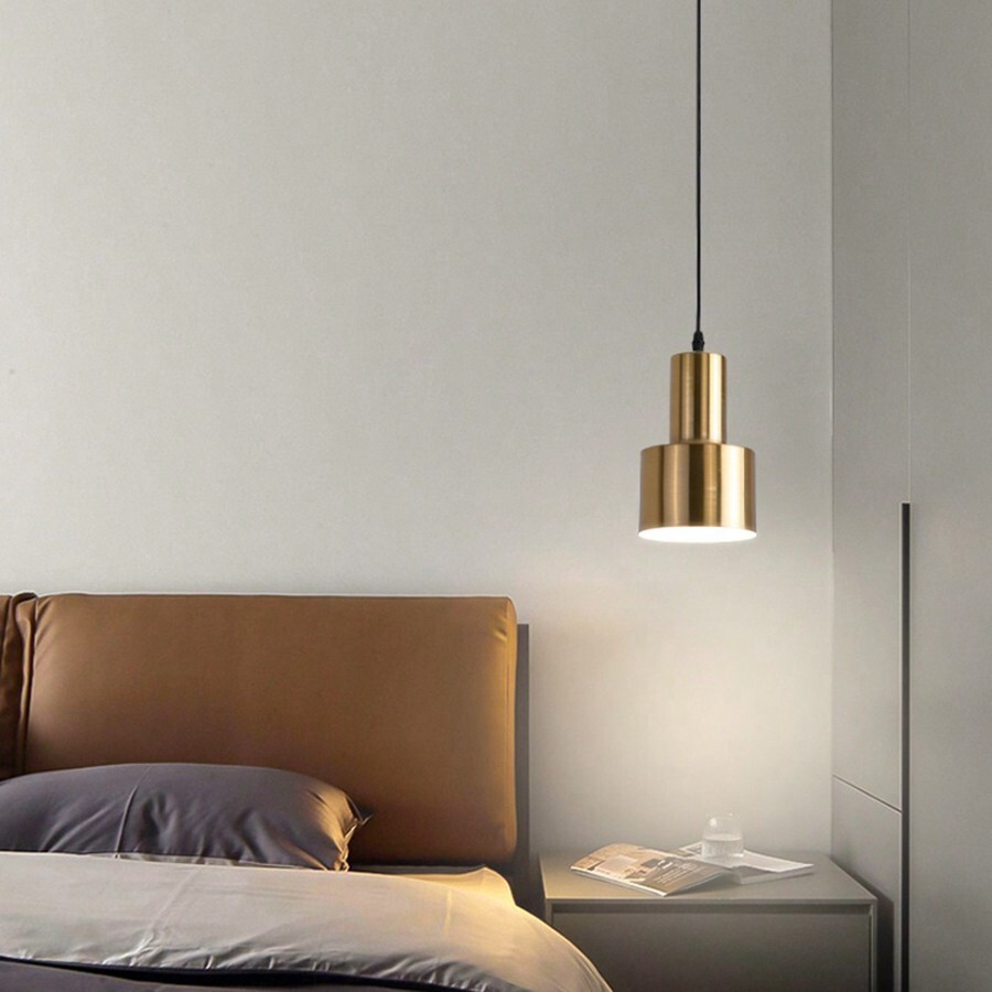 Nordic Brass Bedroom Pendant Light Modern Bar Pendant Light S95