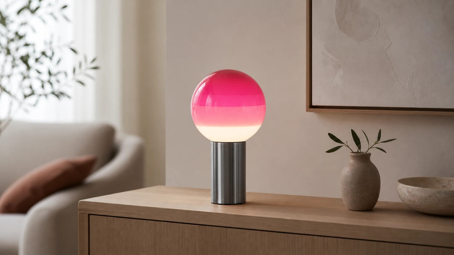 Lampa stołowa Tintelle we współczesnej scenie pokoju