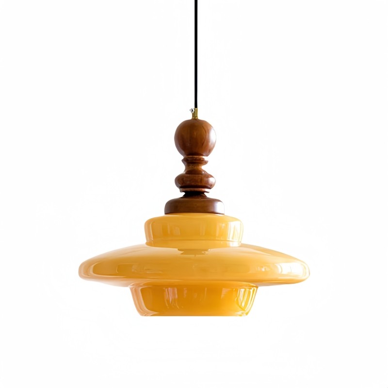Medieval Cream Glass Pendant Lamp M274