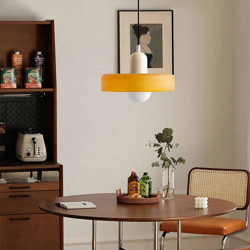 Morandi Glass Disc Orb Pendant Lamp S85