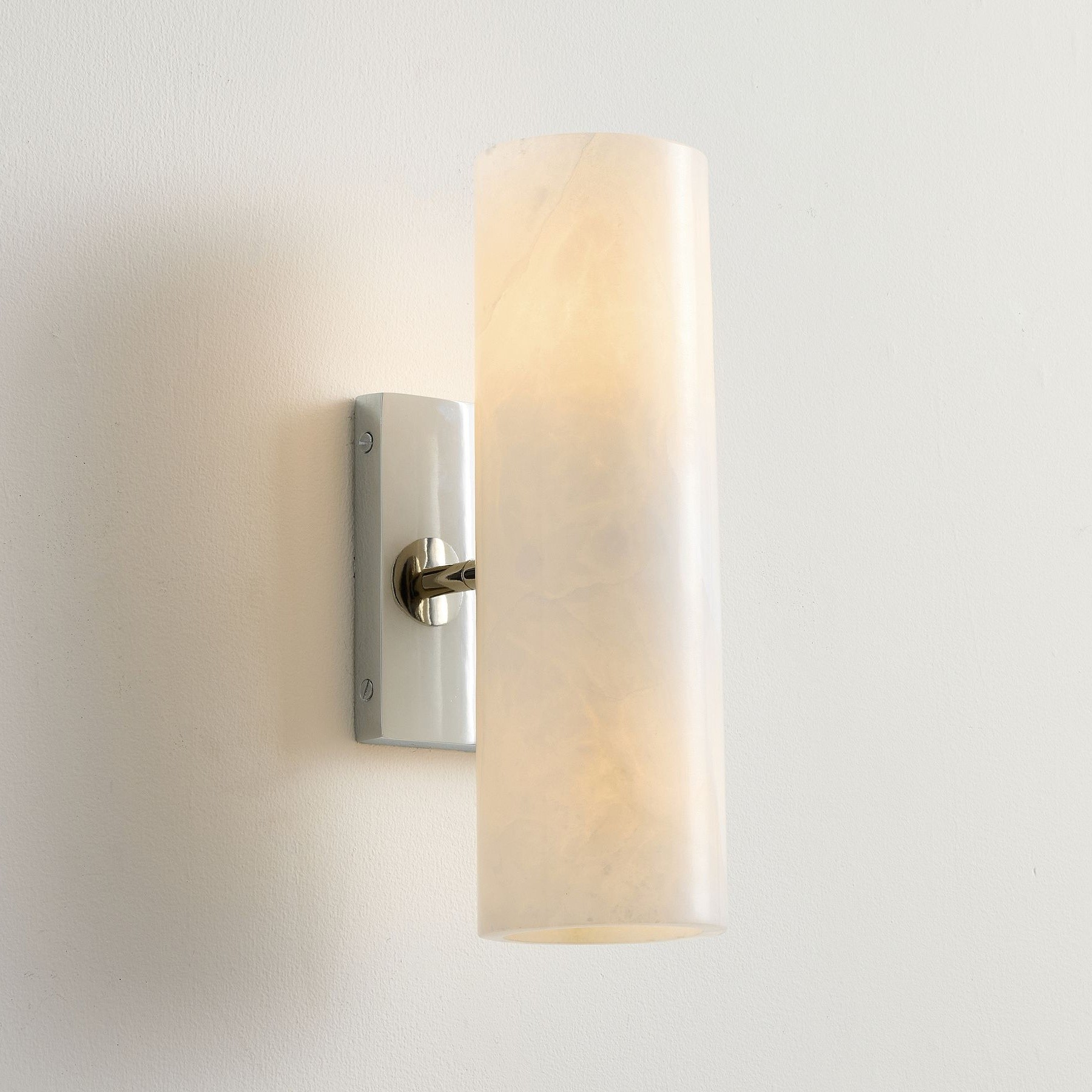 Wolvina Natural Marble Tube Sconce with Sleek Metal Details T188