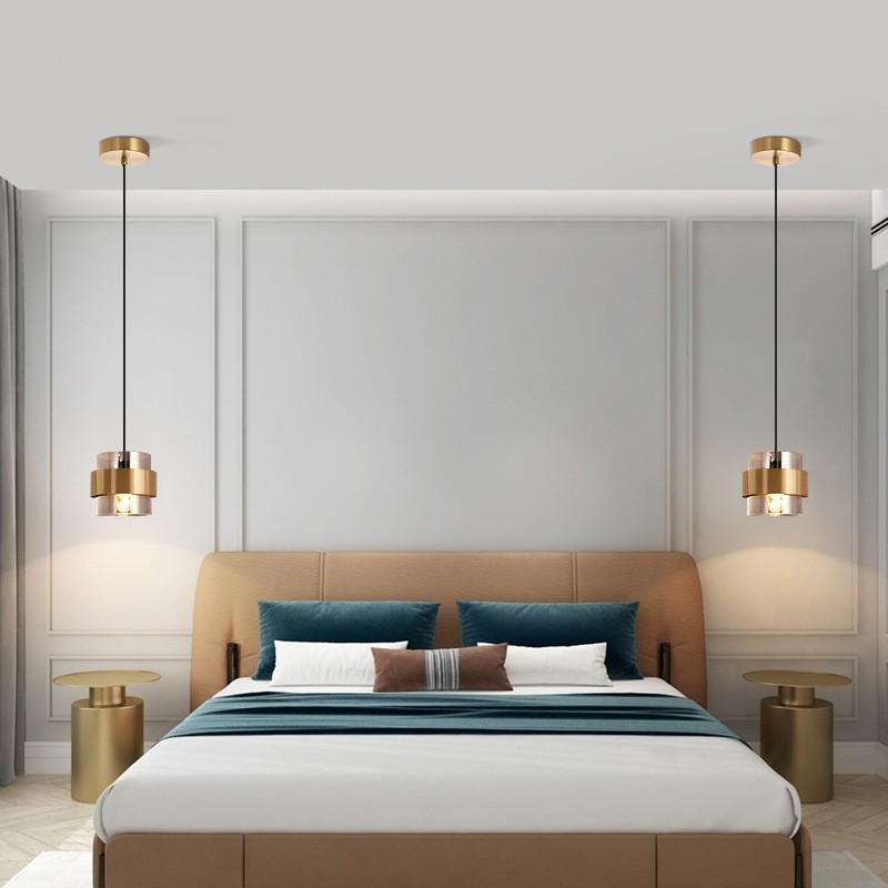 Nordic 2 Layer Glass Bedside Pendant Light S103