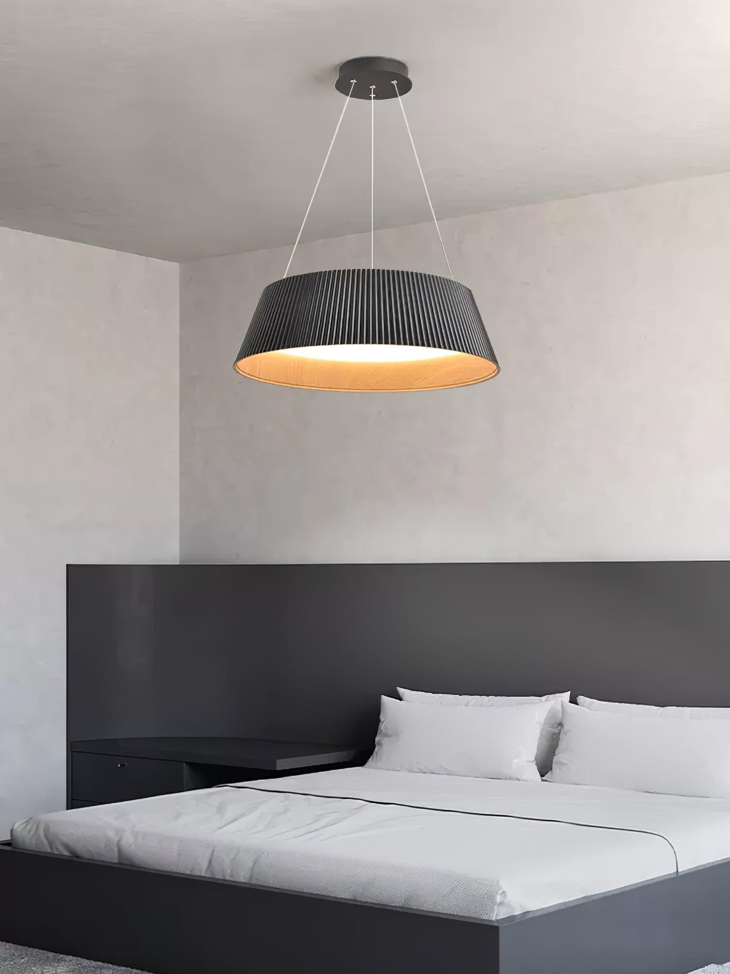 Minimalist Corrugated Lampshade Bedroom Pendant Lamp M389