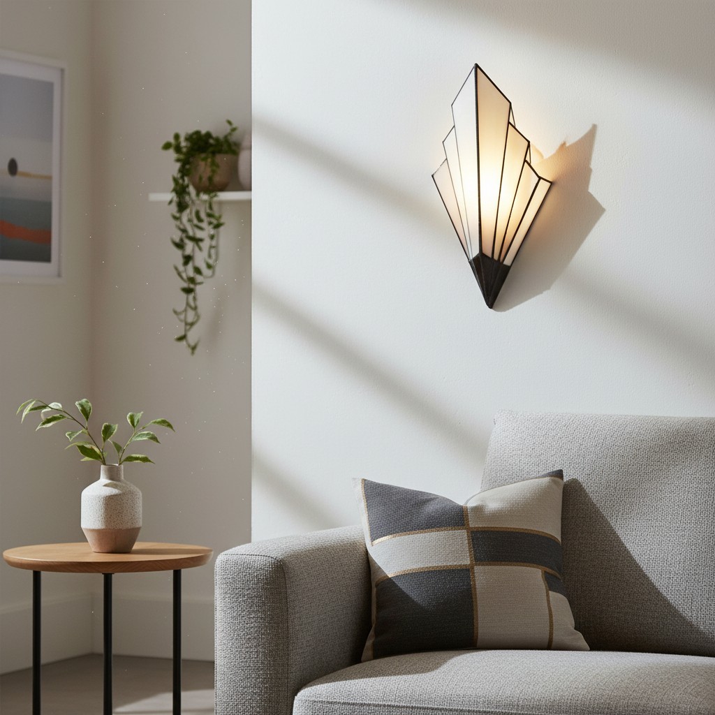Kelsar Wall Light Featuring Hand-Cut Glass and Elegant Art Deco Design for Indoor Accent Lighting T645