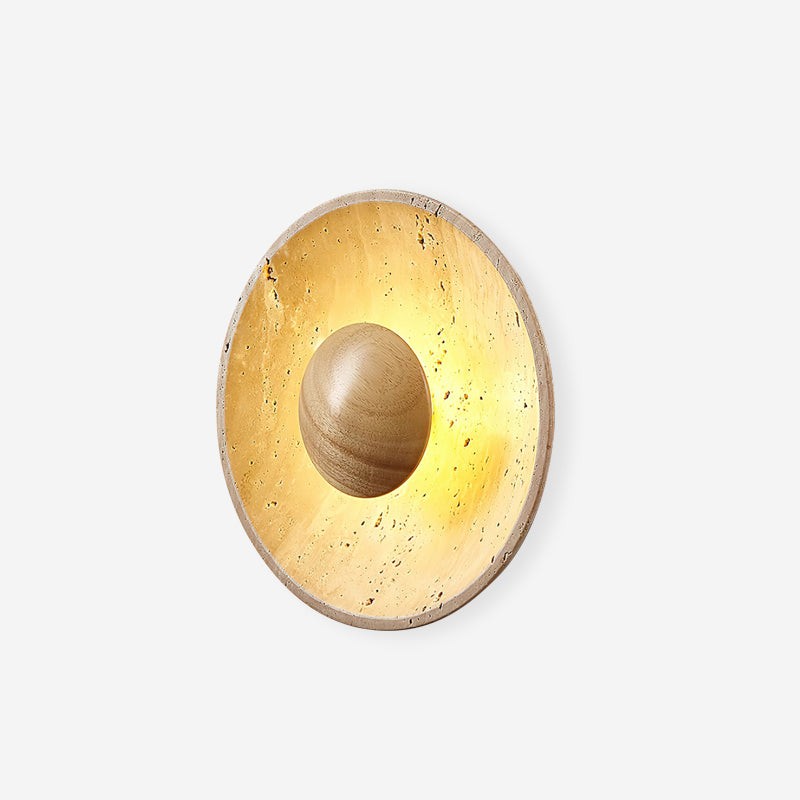 Cream Style Wooden Sphere Wall Lamp M250