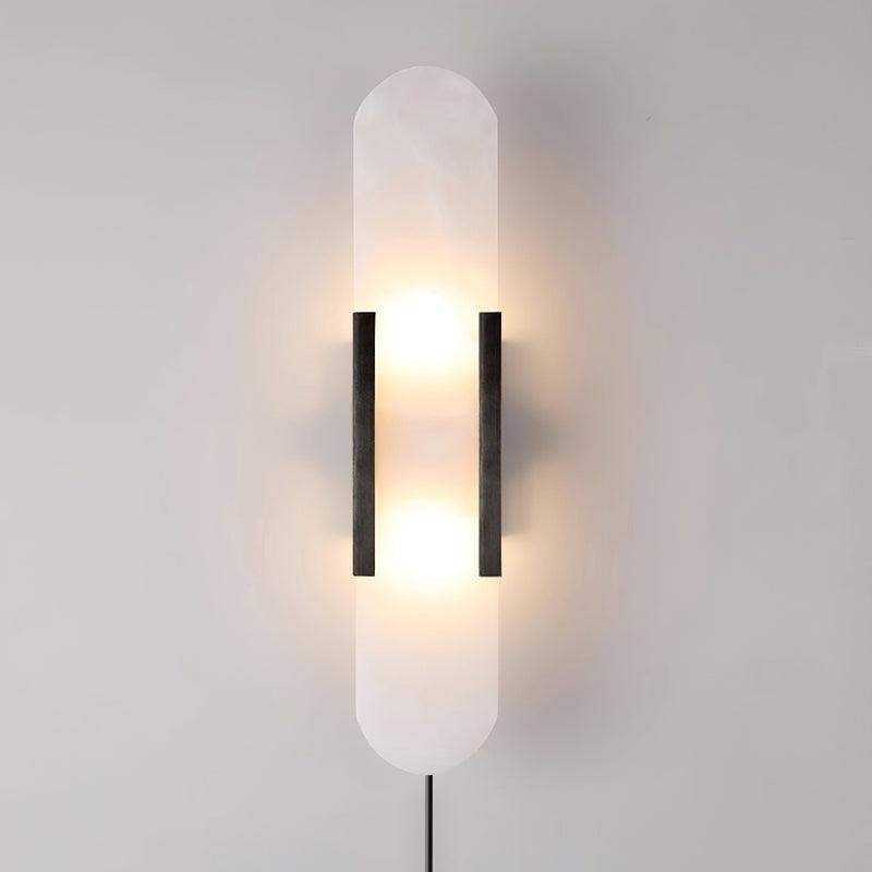 Alabaster Elongated Plug In Wall Lamp M237
