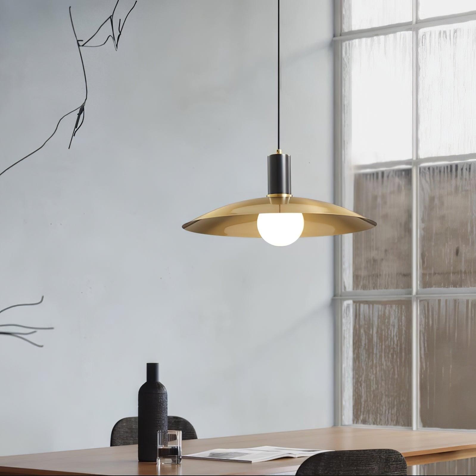 Brass Flared Pendant Lamp M571