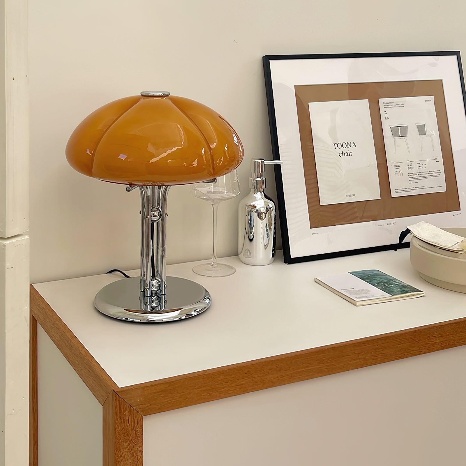 High-Grade Bedroom Bedside Mushroom Glass Table Lamp M277