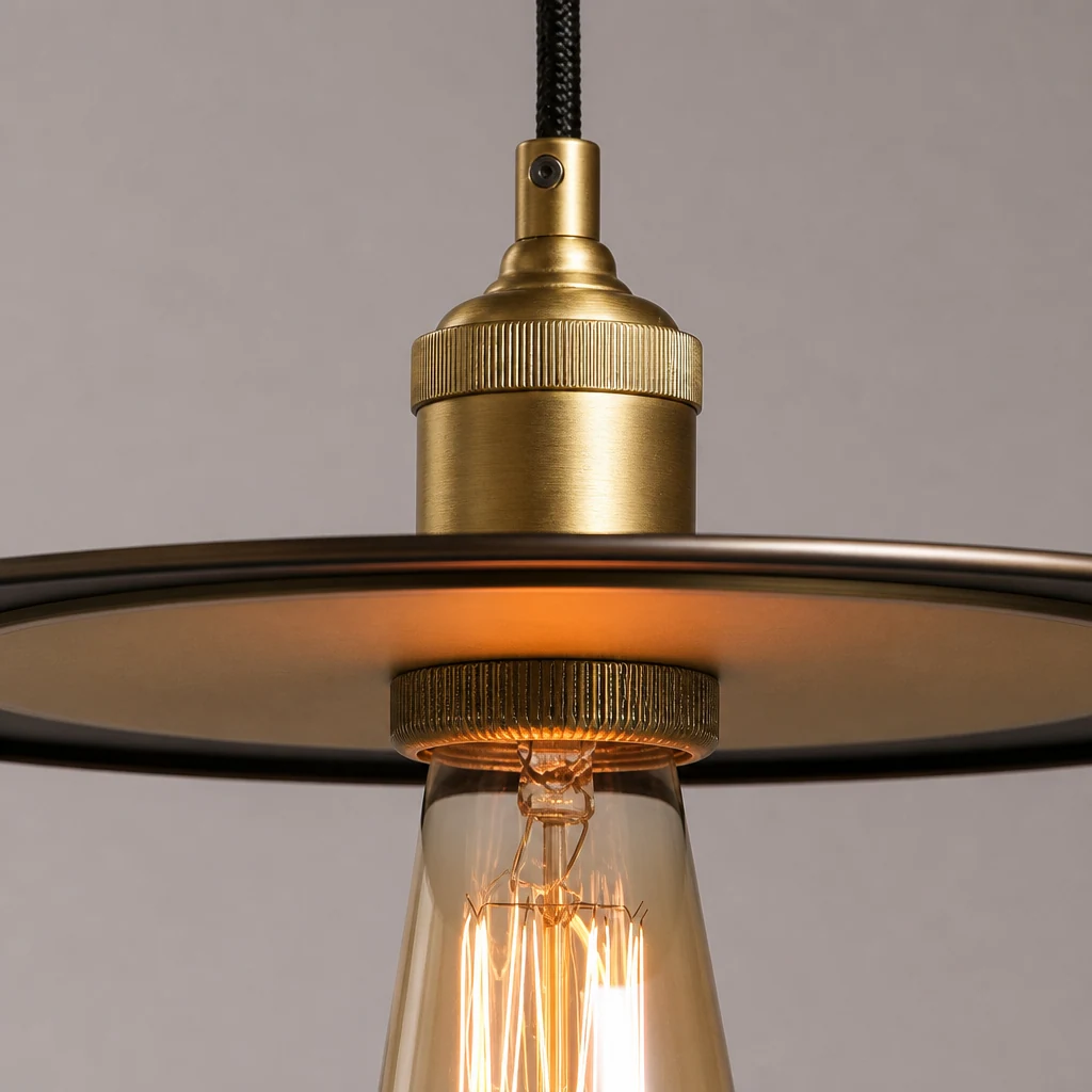 Zbliżenie na wykończenie lampy wiszącej VELIQ Slim Disk