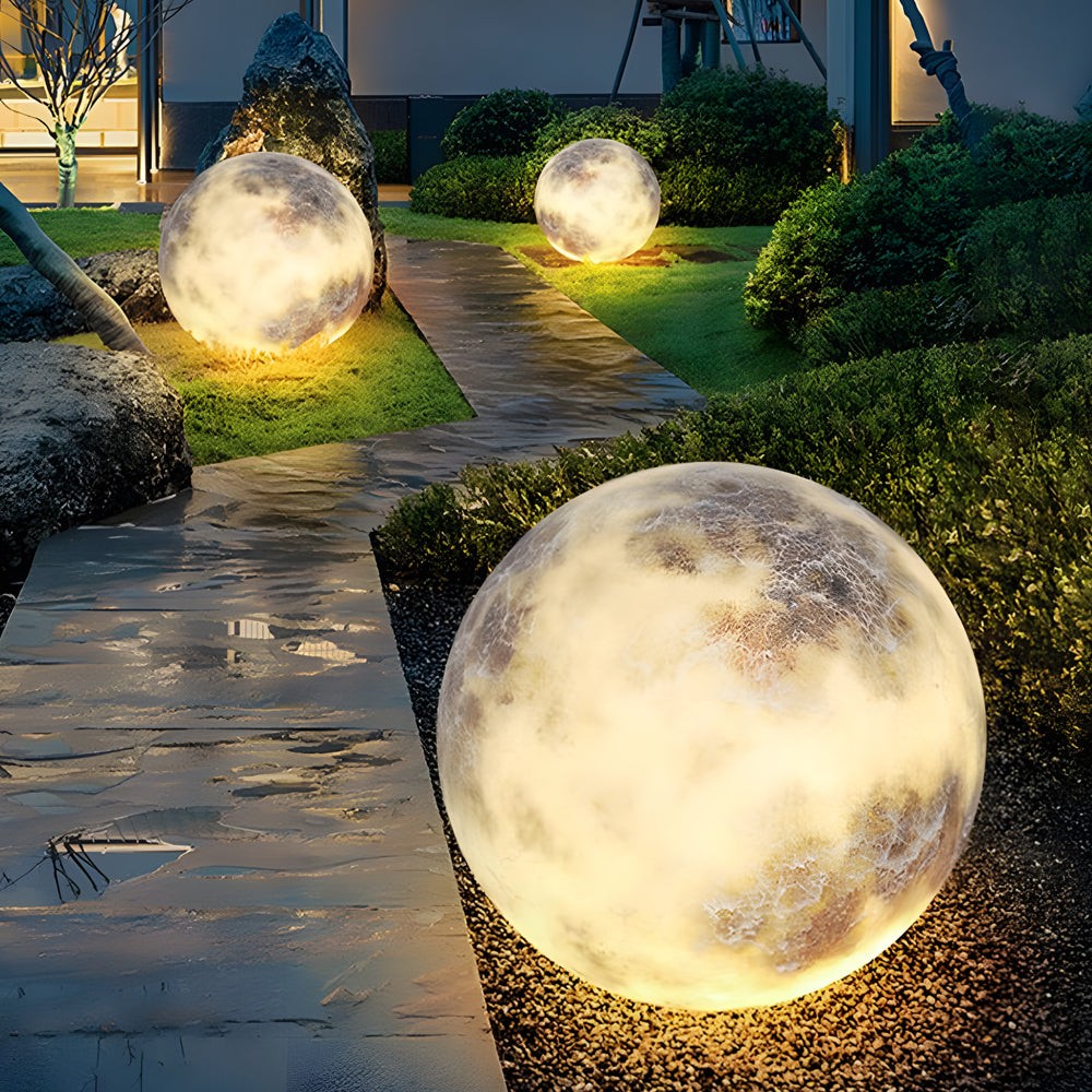 Waterproof Luminous Moon Art Decor Modern Ground Lawn Lamp M102