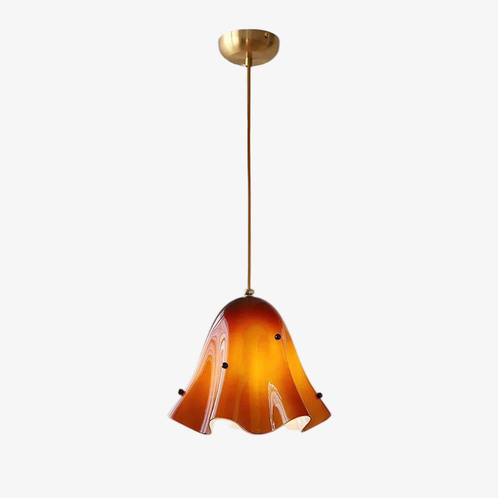 Bellina Artistic Glass Pendant Light - Modern Bloom Inspired Hanging Ceiling Lamp T279