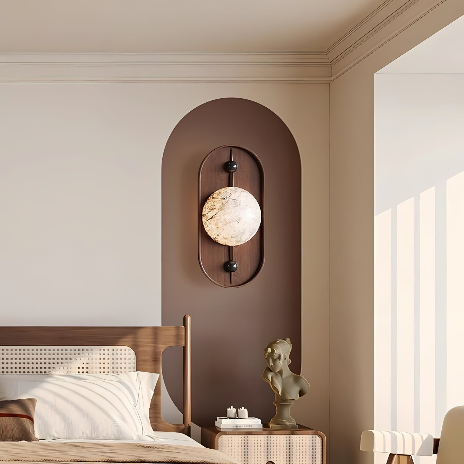 Bezel Alabaster Wall Lamp D393