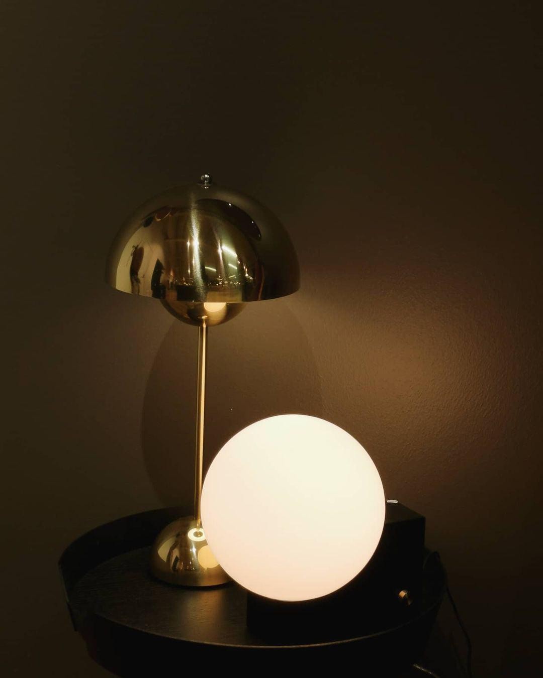 Geometric Lamp Base Glass Globe Table Lamp M467