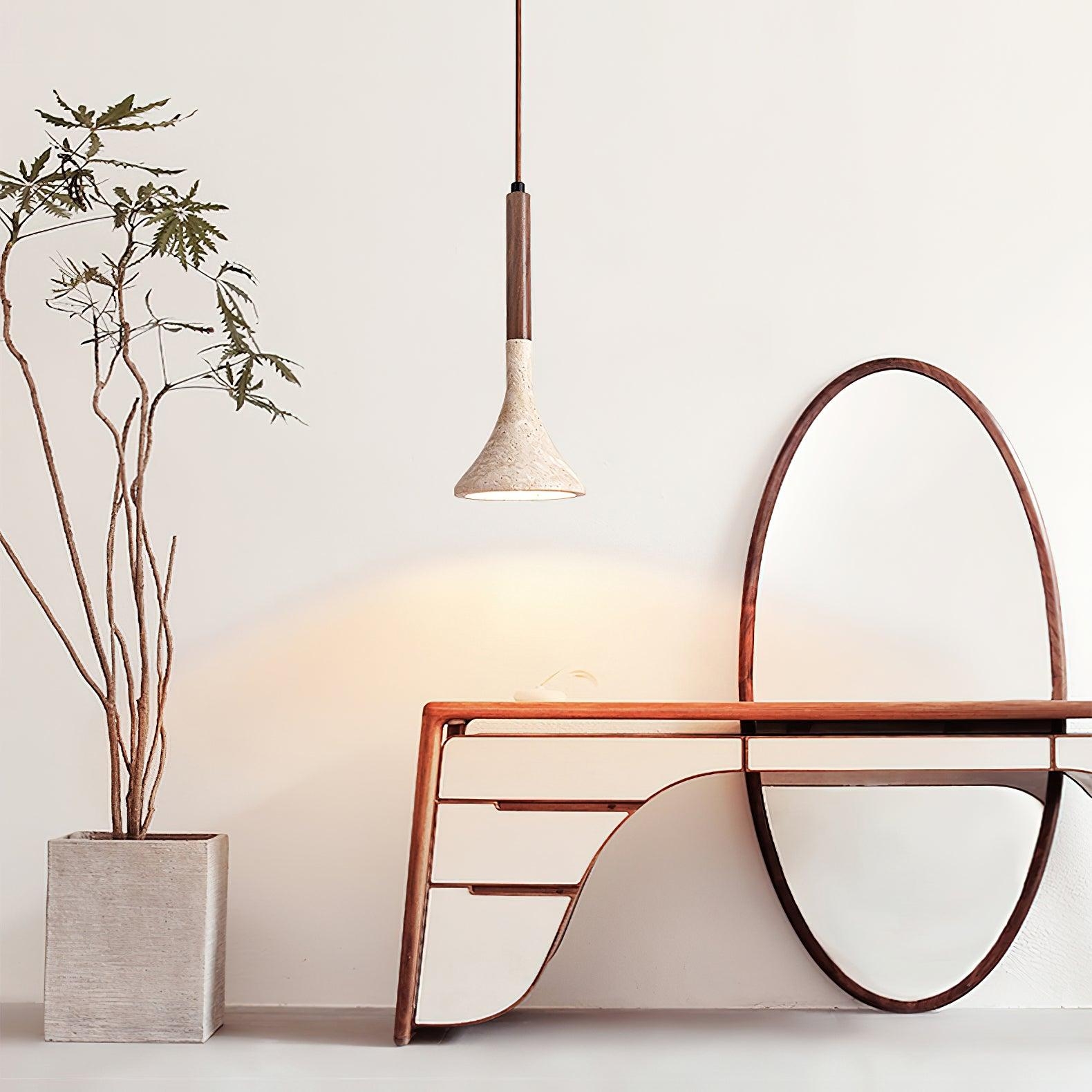 Aplomb Japandi Travertine Pendant Lamp D890