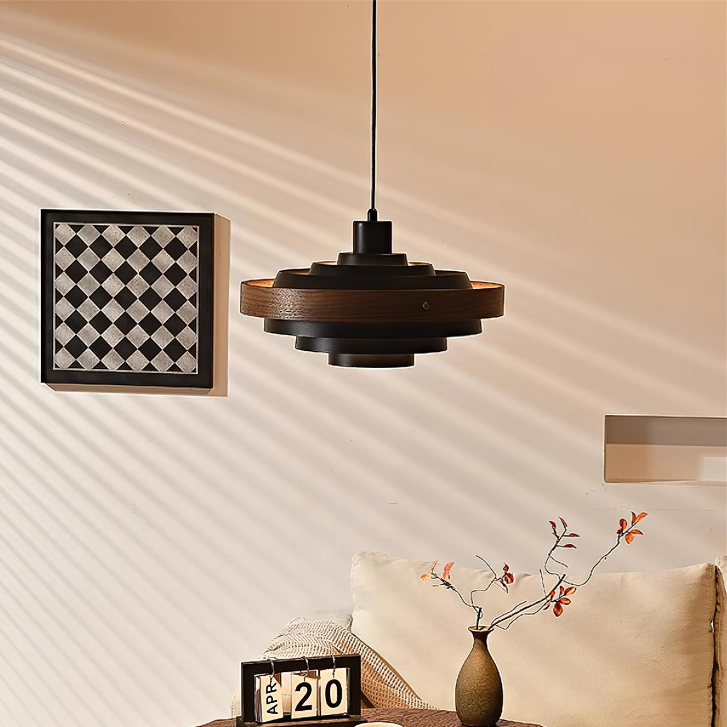 Layervelle Nordic Multi-Tiered Drum Shade Pendant Light M280