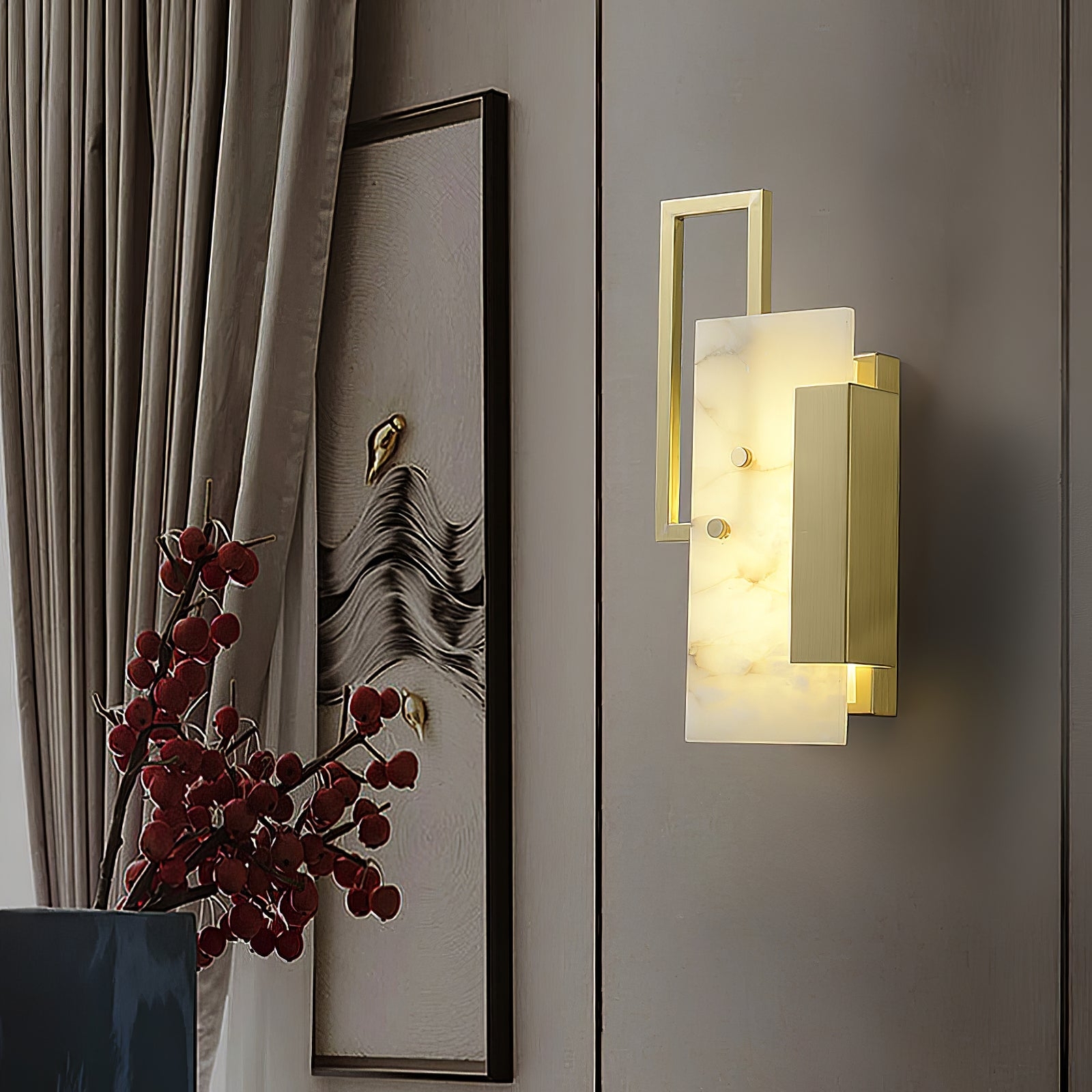 Althea Alabaster Wall Sconce D396