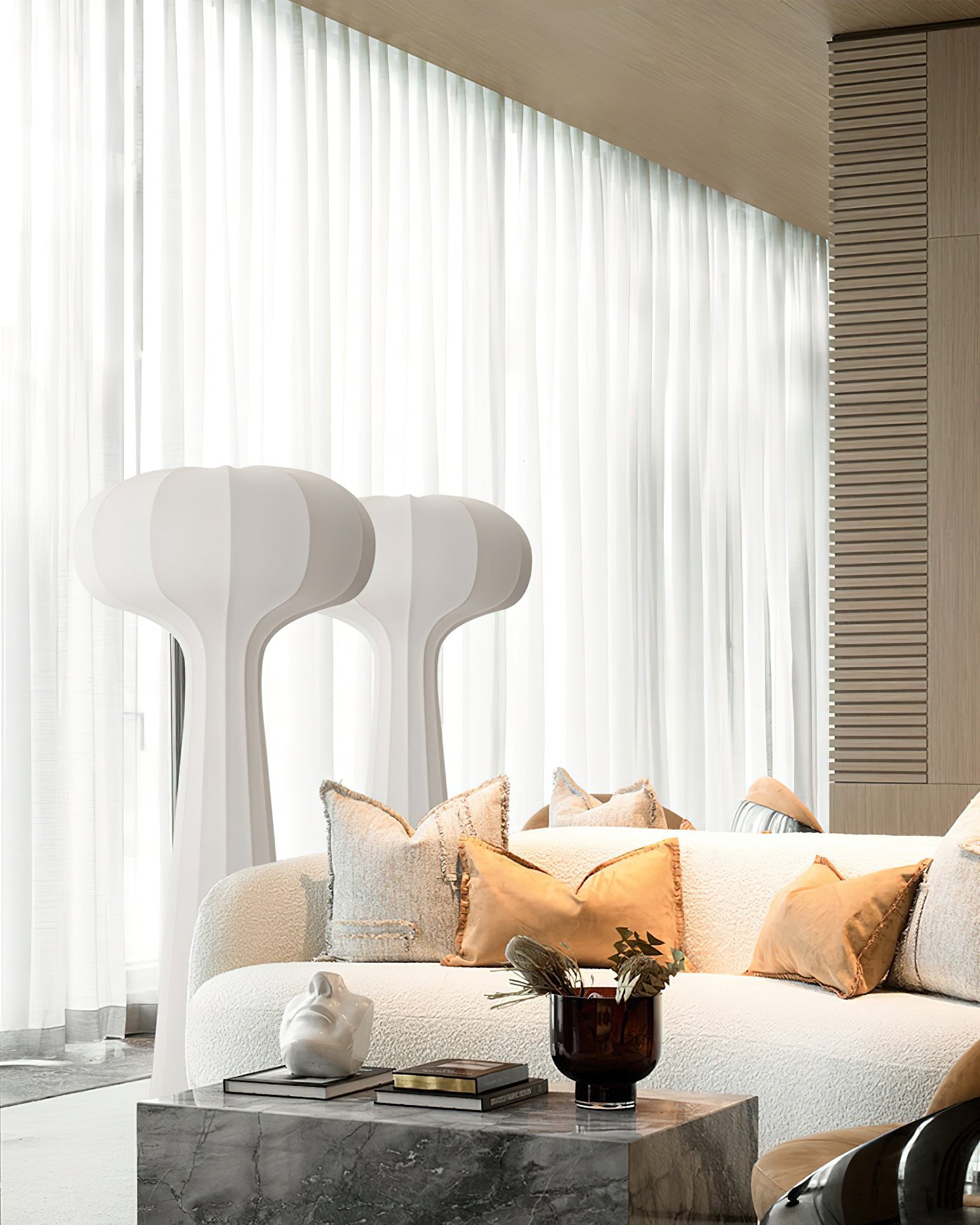 Classic Stripe Silk Floor Lamp M512