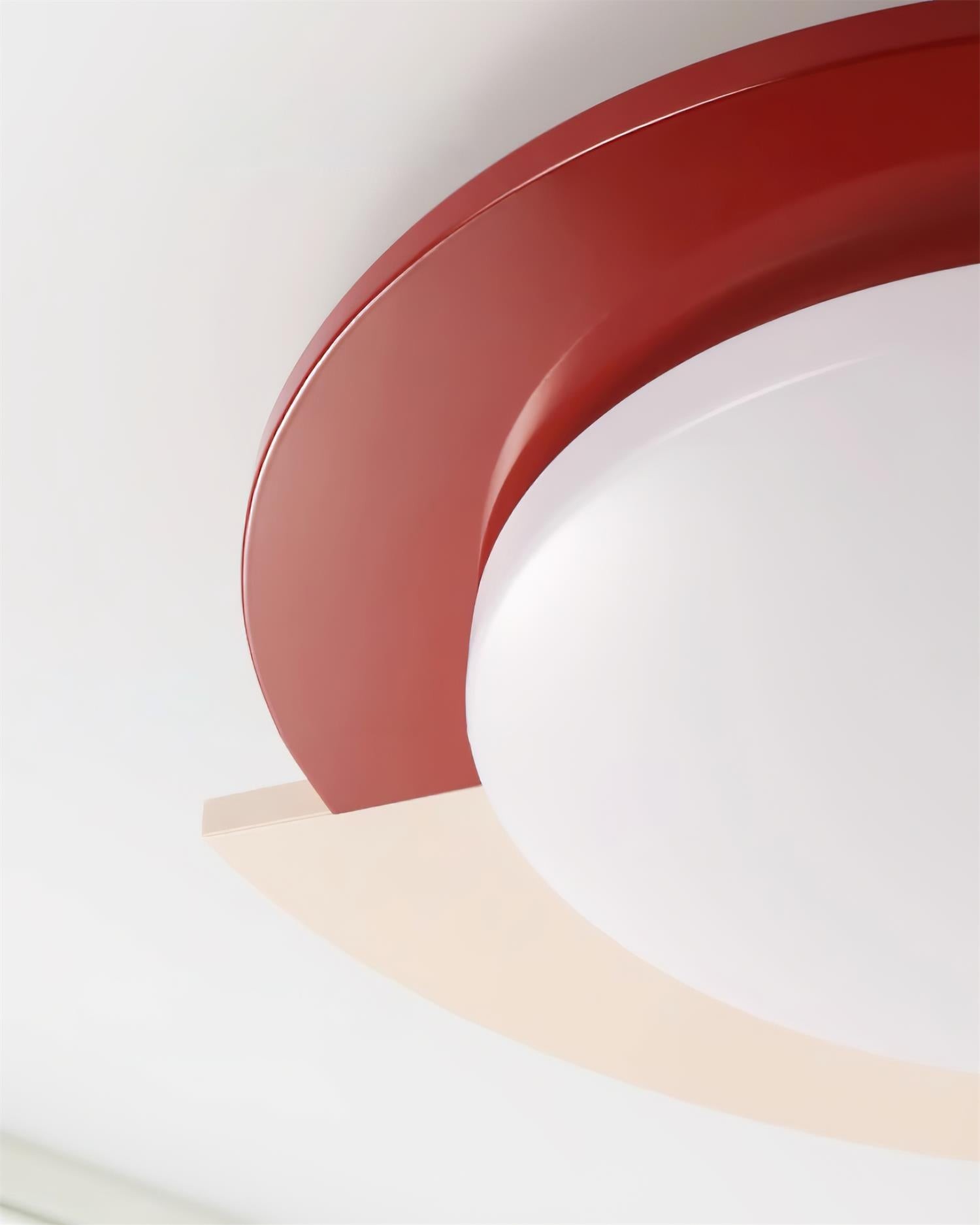 Red And White Round Ceiling Light M204