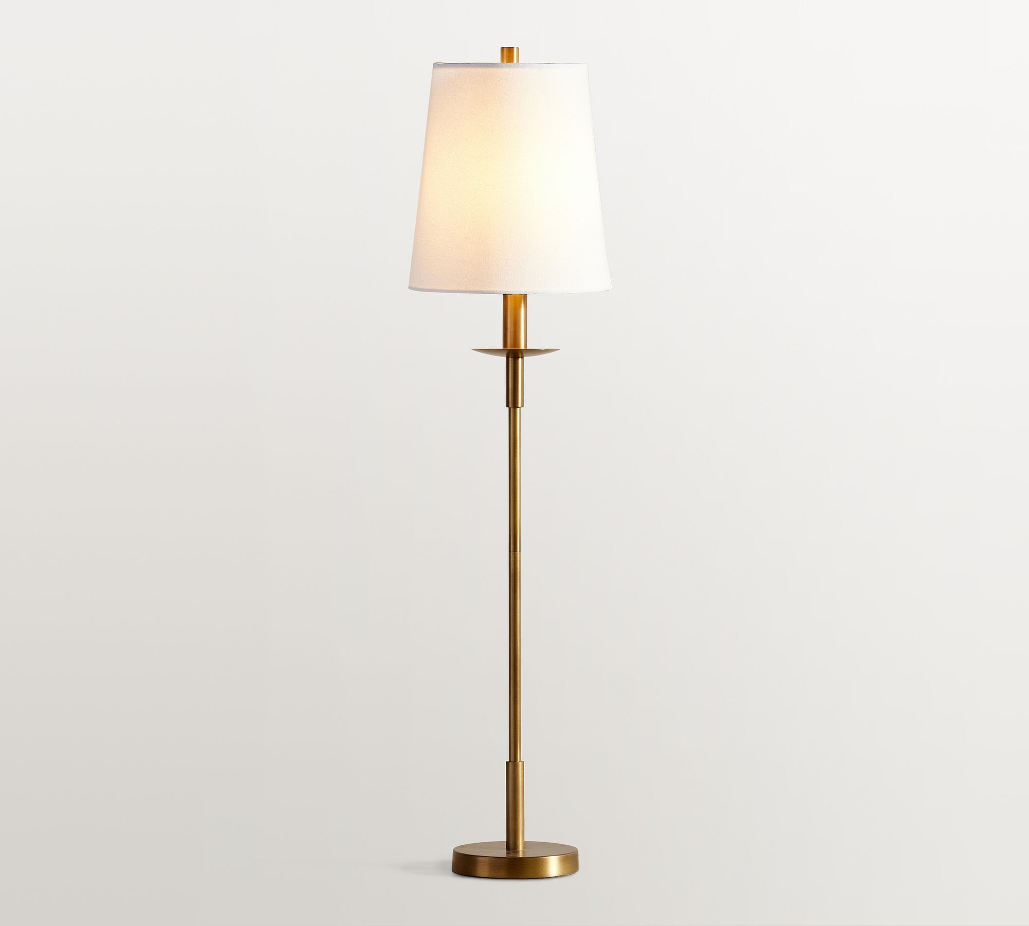 Rowan Modern Iron Table Lamp - Industrial Farmhouse Linen Bedside Reading Light T124