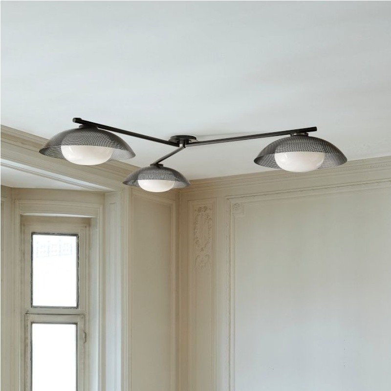 Elorina 3-Light Flush Mount Glass/Metal Ceiling Light - A Stylish Fixture for Modern Spaces T004