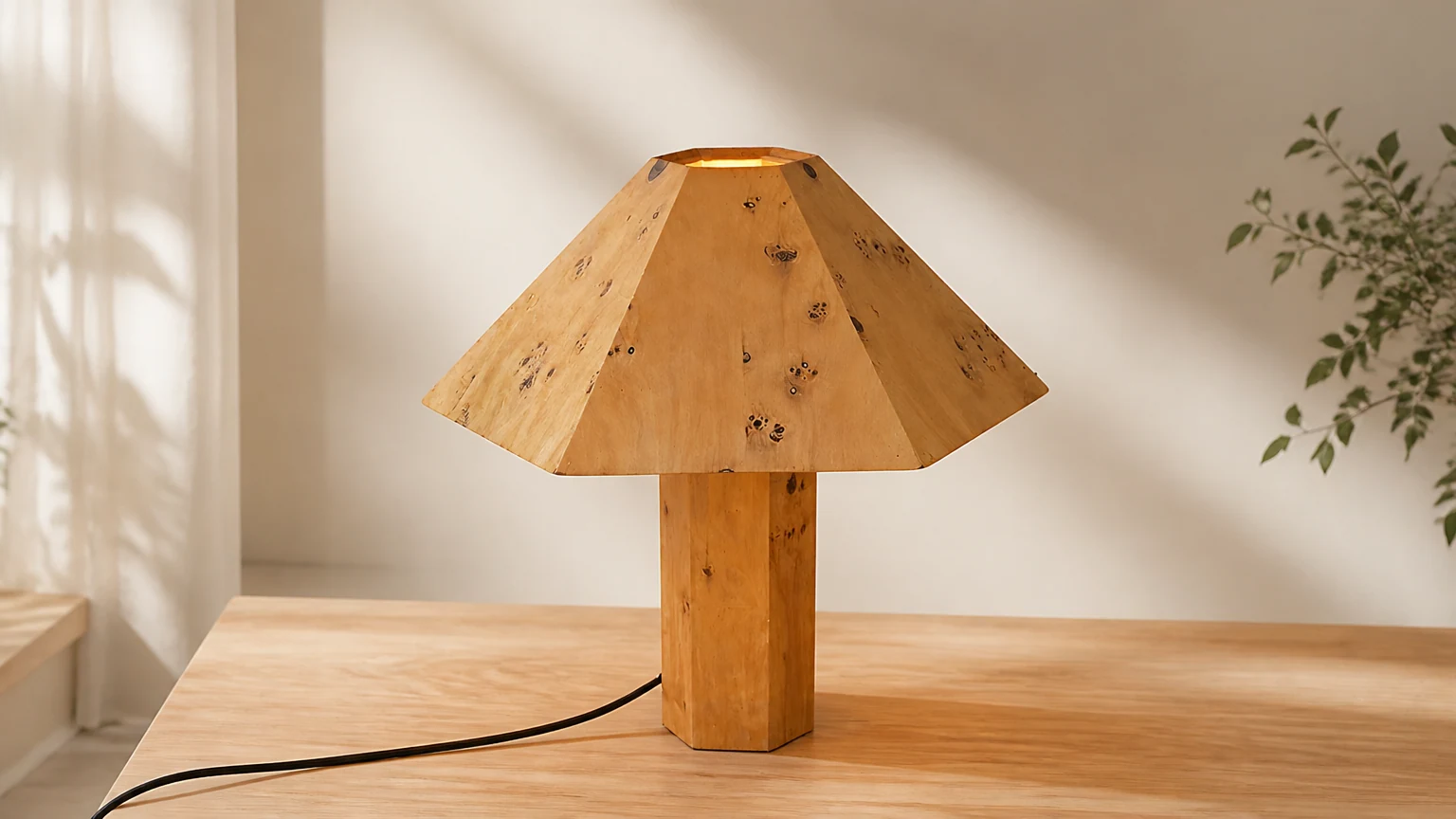 Lampa stołowa Gena D708 w stylu ciepłego wnętrza