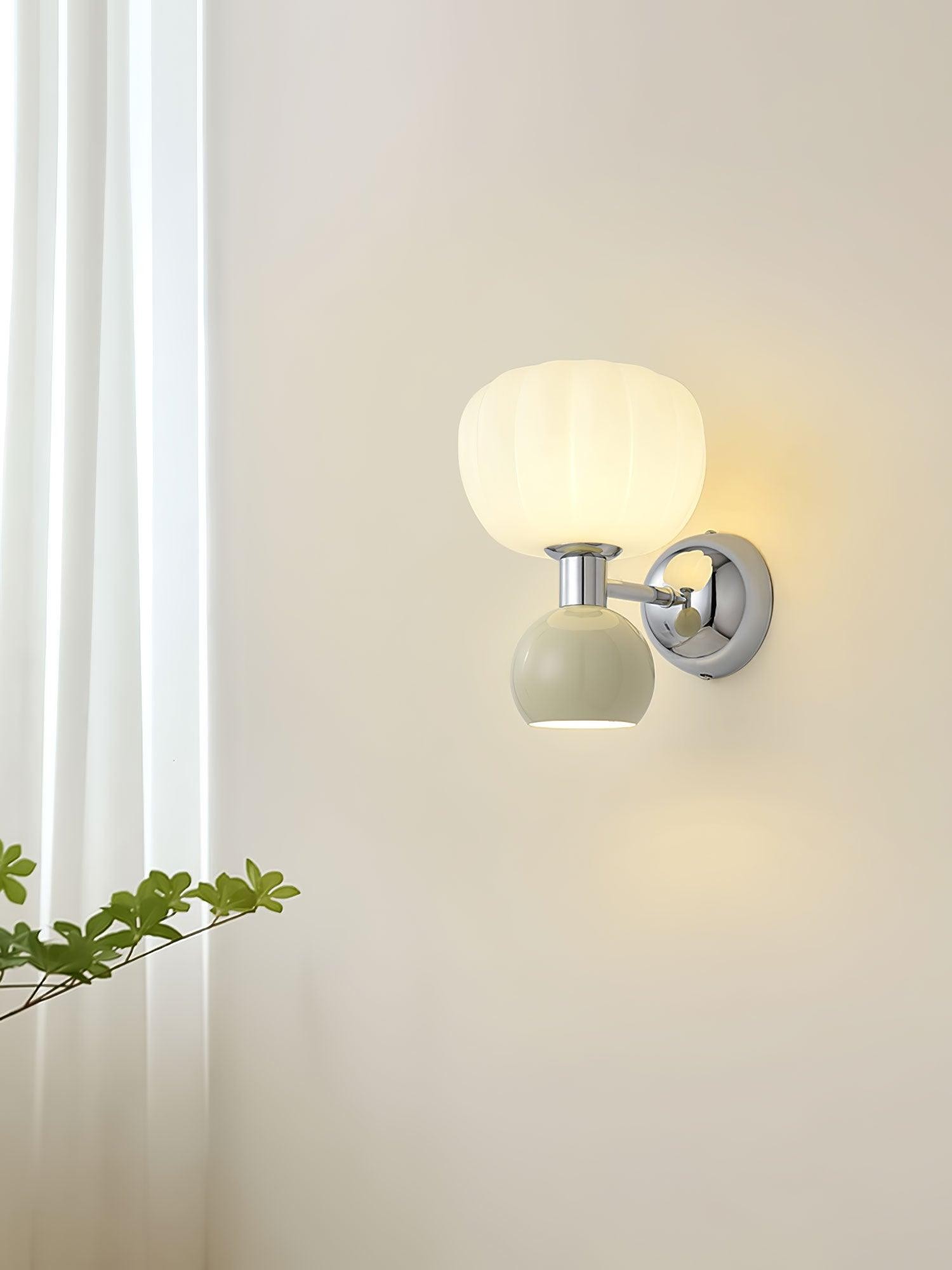 Cream Style Bedroom Bedside Pumpkin Wall Sconce M540